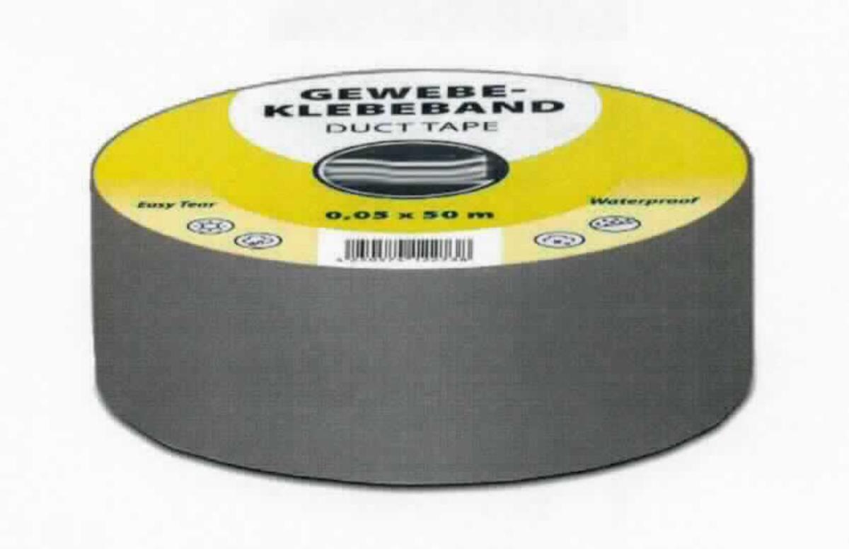 Klebeband, sog. Gewebeklebeband, Foto siehe Anlage,
- auf einer Papprolle aufgewickelt und in einer klarsichtigen Kunststofffolie verpackt,
- als Meterware; laut Antrag mit einer Breite von ca. 5 cm und einer Länge von 25 m bzw. 50 m,
- aus einem undichten Gewebe aus Spinnstoffen, das auf einer Seite mit einer Folie aus Kunststoff (ohne 
  erkennbare Zellstruktur) und auf der anderen Seite mit einer Klebeschicht aus laut Antrag Kautschuk 
  überzogen ist,
- augenscheinlich mit einem Quadratmetergewicht von unter 1500 Gramm (ohne Unterlage),
- insbesondere im Hinblick auf die Bedeutung in Bezug auf die Verwendung verleiht der Kautschuk der Ware 
  ihren wesentlichen Charakter.

"Kautschutiertes Gewebe, anderes als solche der Position 5902, Klebeband, mit einer Breite von weniger als
 20 cm"