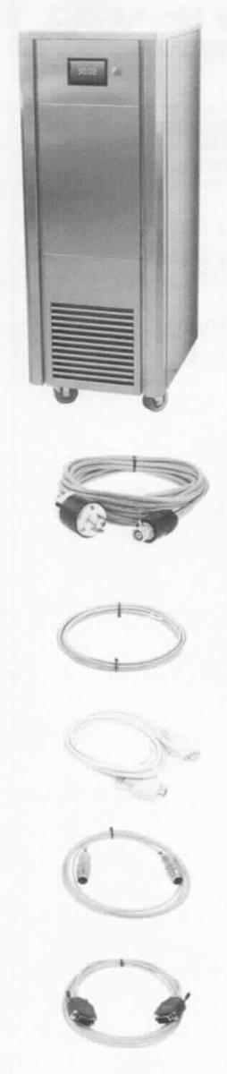 Sog. Chiller (Thermal System)
- im Wesentlichen aus Wärmetauscher mit Kühlmittelbetrieb, Heizeinheit, Temperatur-
  sensor und Steuereinheit, in einem fahrbaren Schrankgehäuse (Abmessugnen
  B x T x H: 460  x 600 x 1260 mm) mit angeschlossenem Kühlluft-Schlauch, Bedien-
  und Anzeigeeinheit sowie Wasser- und Strom-Versorgungsanschlüssen (Abbildung
  siehe Anlage),
- für einen Temperaturbereich von -60° C bis +300° C,
- zum Temperieren (Kühlen und Erwärmen) und bedarfsgerechten Bereitstellen von
  Trockenluft für ein in der Halbleiterindustrie eingesetztes System zur Prüfung von
  Halbleiterbauteilen (Prober; dieser nicht Gegenstand der Tarifauskunft),
- in einer gemeinsamen Verkaufsverpackung mit einem Kabelsatz aus 5 Kabeln (Beipack).
Das Temperiergerät bestimmt den Charakter des Ganzen.

"Apparat, zum Behandeln von Stoffen durch auf einer Temperaturänderung beruhende Vorgänge, keine Ware der TARIC-Codes (KN) 8419 1100 00 bis 8419 8930 00 (Warenzusammenstellung in Aufmachung für den Einzelverkauf aus Temperiergerät -charakterbestimmend- und Beipack) - sog. Chiller (Thermal System)"