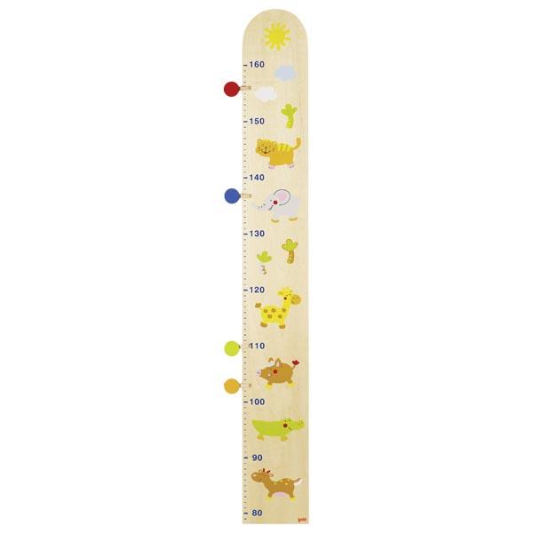 Sog. Holzmesslatte, im Wesentlichen bestehend aus einer ca. 91 cm langen Holzlatte, die mit Tiermotiven bedruckt ist. Diese ist mit einer Längenskala (von 79 - 160 cm) auf der Vorderseite und vier Holzklammern ausgestattet, die die gemessene Größe auf der Messlatte dokumentieren (äußere Form siehe Abbildung in der Anlage). 
Nach dem Befestigen (z. B. an einer Wand) kann bei Kindern deren Größe (Länge = geometrische Größe) abgelesen und der gemessene Wert markiert werden (mithilfe der Holzklammern). 
Die Ware wir als „Gerät zum Messen oder Prüfen geometrischer Größen (Länge), in Kapitel 90 anderweit weder genannt noch inbegriffen, anderes als in den Unterpositionen (KN) 9031 1000 bis 9031 4990 genannt “ eingereiht.