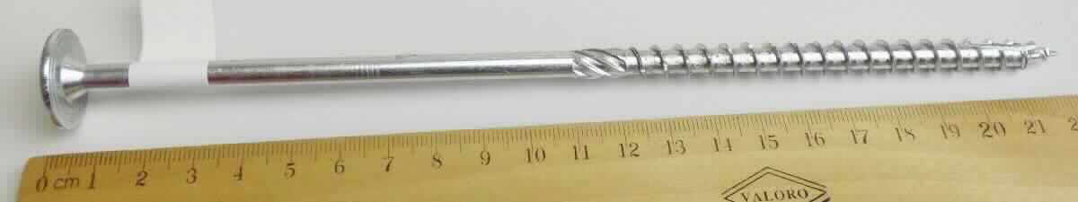 Es handelt sich um aus Stahl (kein nicht rostender Stahl) gefertigte Schrauben mit Tellerkopf mit Innensechsrund (sog. Torx, geschützte Marke) und mit einem nicht bis zum Kopf reichenden, selbstformenden Gewinde, das mit einer schräg zur Schraubenachse verlaufenden Schneidnut versehen ist. An dem spitzen Gewindeende befindet sich eine Schneidkerbe. Oberhalb des Gewinde weisen die Erzeugnisse einen sog. Drallschaft auf. 
- Antragstellerangaben -
Gesamtlänge: ca. 224 mm; Gewindedurchmesser: ca. 8 mm.

Abbildung siehe Anlage.

Derartige Erzeugnisse gehören als "andere gewindeformende Schrauben (keine Blechschrauben) aus Stahl (kein nicht rostender Stahl)" zum TARIC-Code 7318 1499 89.