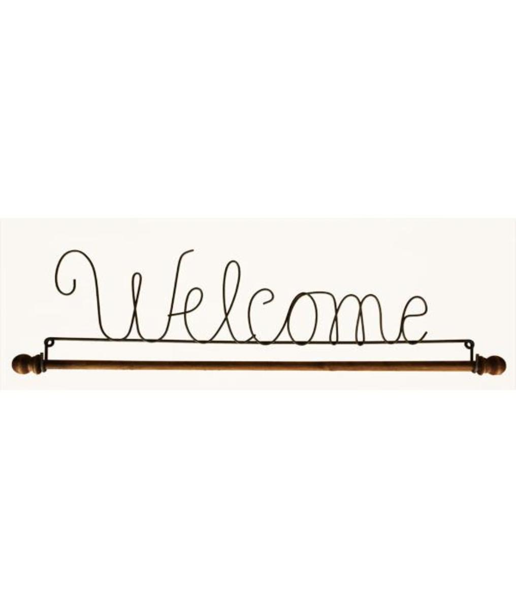 Es handelt sich um aus verschiedenen Bestandteilen zusammengesetzte Waren, bestehend aus einem zu dem Schriftzug "Welcome" gebogenen Stahldraht und einer kreisrunden Querstange mit Endstücken aus Holz. Die Erzeugisse dienen als Schilder und werden zur Aufnahme von Wandbildern aus Textilien (nicht Gegenstand der vZTA) verwendet.
- Antragstellerangaben -
Das Schild aus Stahl bestimmt insbesondere aufgrund des Wertes den Charakter der aus verschiedenen Bestandteilen zusammengesetzten Waren.

Abbildung siehe Anlage.

Derartige Erzeugnisse gehören als "den Hinweisschildern ähnliche Schilder, aus unedlen Metallen" zur Codenummer 8310 0000 00 0 des Zolltarifs.

Eine Einreihung in die Position 7323 kommt nicht in Betracht, weil Waren der Position 8310 nicht zum Kapitel 73 gehören (Anmerkung 2 Absatz 3 ABS XV).