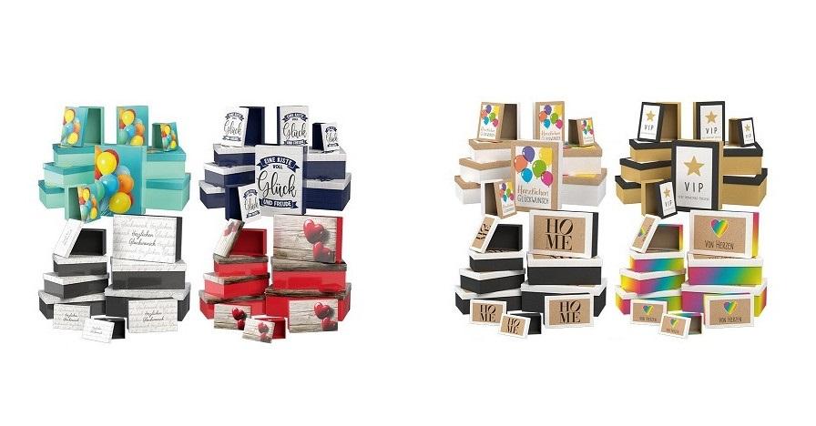 Es handelt sich um formstabile, rechteckige Stülpdeckelschachteln aus Pappe in unterschiedlichen Abmessungen. Die Außen- und Innenseiten sind mit einfarbigem oder bunt bedrucktem Papier beklebt, wobei das auf die Außenseiten aufgeklebte Papier zusätzlich mit einer dünnen Kunststofffolie überzogen ist.

Abbildung siehe Anlage.

Derartige Waren gehören als "andere Verpackungsmittel aus Papier oder Pappe" zum TARIC-Code 4819 50 00 00.