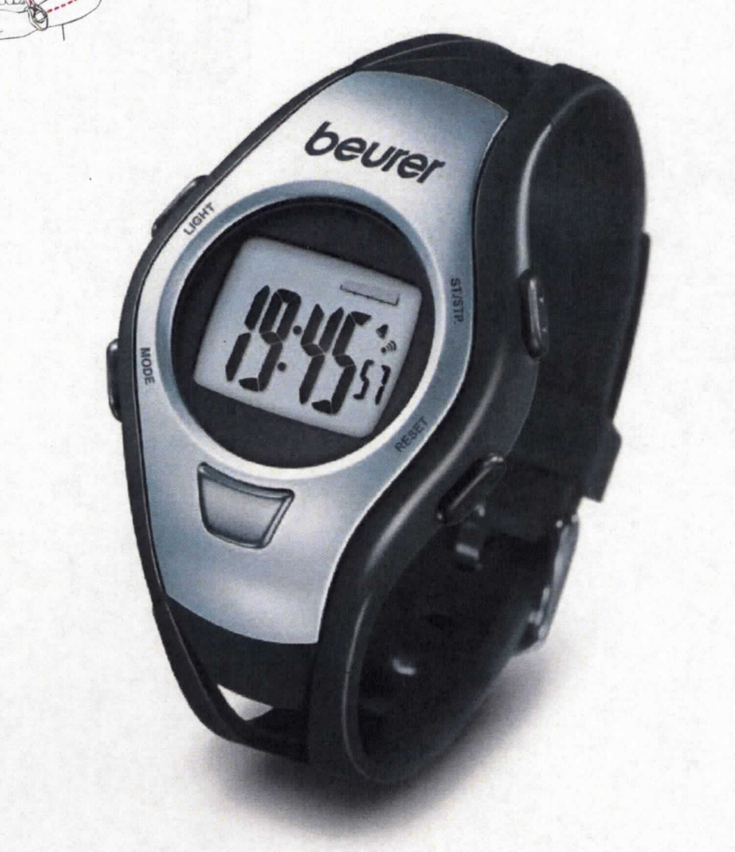 Das Erzeugnis, eine sog. "PM 15 Outdoor Pulsuhr", Art.-Nr. 674.05, in Form einer zusammengesetzten Ware aus einem Messgerät und einer Uhr, besteht aus einer elektrisch betriebenen Armbanduhr mit einem Schwingsystem als Zeitteiler in Form eines piezoelektronischen Quarzes, mit Gehäuse aus Kunststoff und Kunststoffarmband, mit vier Funktionstasten und optoelektronischer Anzeige der Uhrzeit (Stunden, Minuten, Sekunden) und von Datum und Wochentag, mit Stoppeinrichtung, Alarmfunktion und Countdown-Timer sowie einem Herzfrequenzüberwachungsgerät mit Herzfrequenzsensor auf der Rückseite des Gehäuses und einer Fingersensor-Taste unter dem Display für Pulsmessungen, wobei ein Finger der anderen Hand auf diese Taste gelegt wird.
Die Ware dient als Uhr und zum Messen der Herzfrequenz während körperlichen Trainings (z. B. Wandern). 
Ein charakterbestimmender Bestandteil innerhalb der zusammengesetzten Ware ist nicht ermittelbar, so dass die Einreihung in die zuletzt genannte Position der gleichermaßen in Betracht kommenden Positionen erfolgt.

Das Erzeugnis ist als "Armbanduhr, mit Gehäuse aus Kunststoff, elektrisch betrieben, nur mit optoelektronischer Anzeige" einzureihen.