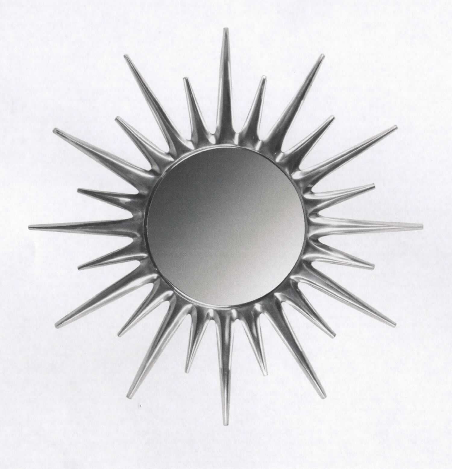 Spiegel, sog. Wandspiegel Sunrise (Art. WL1.614), Foto siehe Anlage, 
- in Form eines runden Spiegels aus Glas, 
- mit einem Rahmen aus unedlem Metall (lt. Antrag Aluminium) in Form einer Sonne mit Strahlen, 
- mit einem Durchmesser von ca. 76 cm, 
- zum Hängen an die Wand vorgesehen.

"Spiegel aus Glas, kein Rückspiegel für Fahrzeuge, gerahmt"