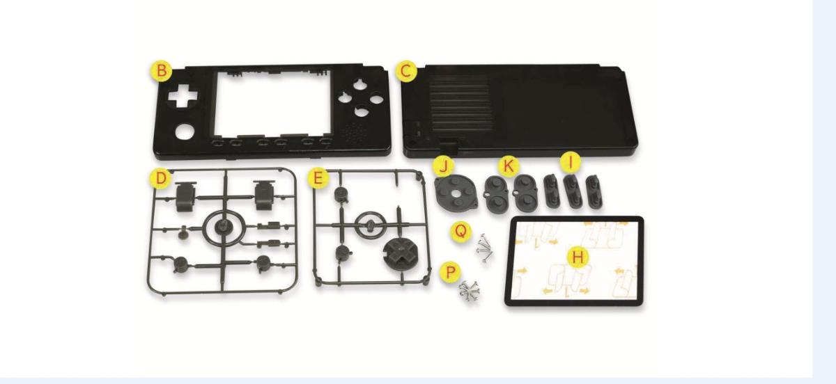 Bei dem als “Gehäuse- und Tasten-Kit“ bezeichneten Erzeugnis handelt es sich um Teile für eine Videospielkonsole, bestehend aus:
- zwei Gehäuseschalen aus schwarzem Kunststoff mit diversen Aussparungen für Display, Tasten, Lautsprecher und Schrauben,
- 10 Tasten aus Kunststoff, davon:
- - vier zylinderförmige Tasten (A-, B-, X-, Y- Taste),
- - vier sog. Schultertasten,
- - ein Steuerkreuz (sog. D-Pad),
- - eine Ein-/ Aus-Taste,
- einer Scheibe,
- Montagematerial (Schrauben),
- aufgrund der objektiven Beschaffenheitsmerkmale sowie der Gestaltung ausschließlich oder hauptsächlich für Videospielkonsolen der Position 9504 bestimmt.

Derartige Erzeugnisse sind zolltarifrechtlich als „Teil, erkennbar ausschließlich für Videospielkonsolen der Position 9504 bestimmt, nicht von den Unterpositionen 9504 2000 bis 9504 4000 erfasst“ einzureihen.