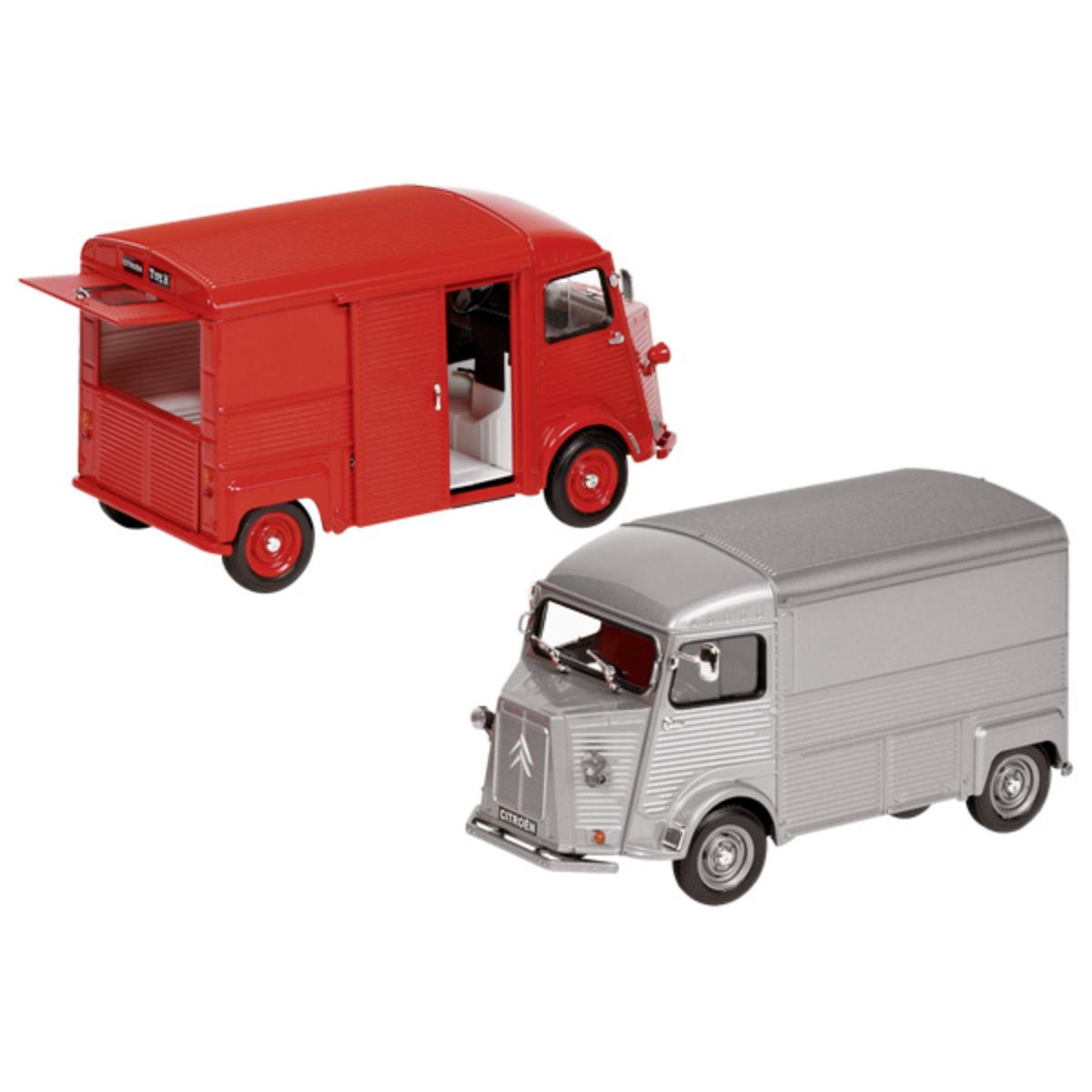 Modellfahrzeug, sog. "Citroën Type H, 1:24, 2fach, 4er Set", Artikel 12205
- im Spritzgussverfahren hergestelltes Modell eines Lieferwagens in Form eines Citroën Type H im Maßstab 1:24,
  - lt. Verpackungs- und Modellangabe
- in den Abmessungen von ca. 16,5 x 8,5 x 8 cm (L x H x B),
- mit einer Karosserie aus grau lackierten Metall,
- mit Unterboden, Innenraum, Dach, Heck, Frontscheibe sowie Anbauteilen aus Kunststoff und Rädern aus Kunststoff oder Kautschuk,
- mit aufklappbarem Heck und Seitenschiebetür,
- ohne Motorantrieb,
- dient der spielerischen Unterhaltung von Kindern,
- in einem Karton mit Sichtfenster für den Einzelverkauf aufgemacht.

Auf Grund des Umfangs und des Gesamteindrucks bestimmt das Metall den Charakter der aus verschiedenen Stoffen bestehenden Ware.

Zolltarifrechtlich ist die Ware als "anderes als zuvor von der Position 9503 erfasstes Modell, im Gussverfahren hergestelltes Miniaturmodell aus Metall" einzureihen.