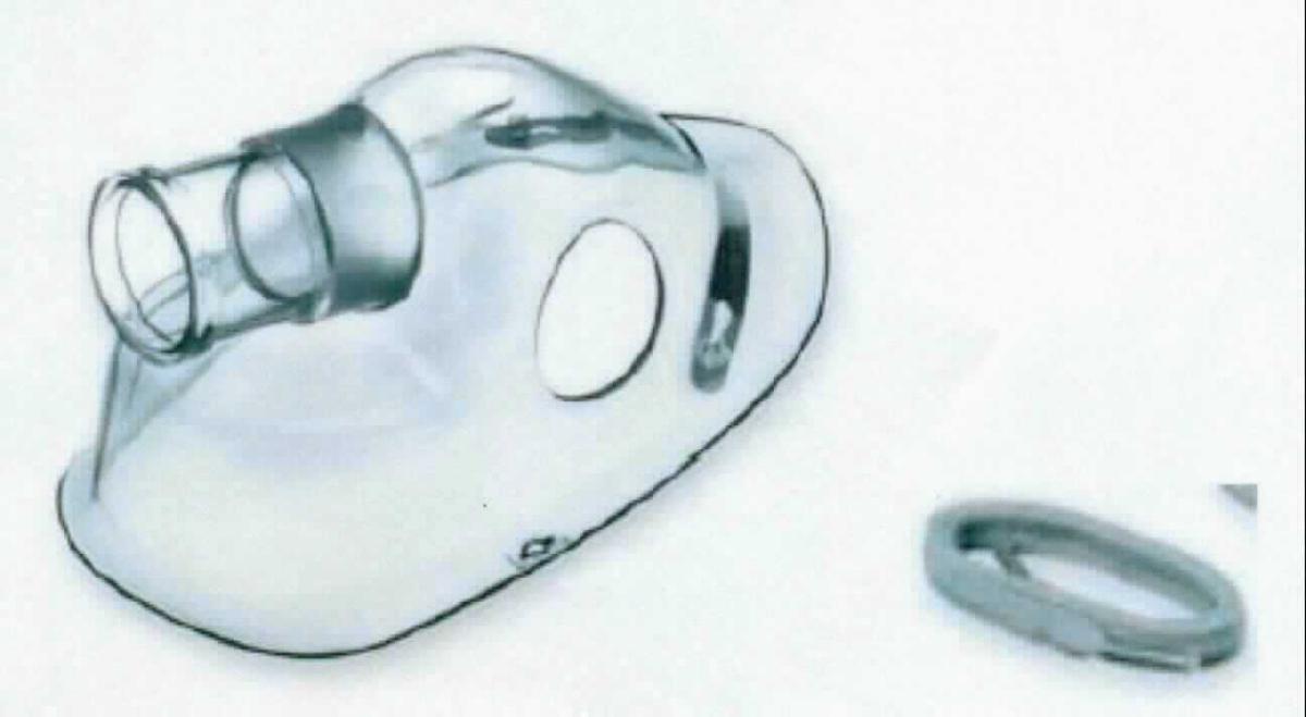 Sog. Babymaske für Inhalationsgeräte, im Wesentlichen bestehend aus einer Mund und Nase bedeckenden transparenten Kunststoffmaske mit zwei runden Öffnungen an den Seiten, einem formbaren Metallbügel, einem Gummiband zur Fixierung am Kopf und einem Ansatzstück für den Vernebler des Inhalationsgerätes (nicht Gegenstand der vZTA-Entscheidung) (äußere Form siehe Abbildung in der Anlage).  
Die Maske dient im Rahmen der Inhalationstherapie bei Atemwegserkrankungen der Zuführung des Aerosols zum Patienten. 
Die Ware wird als "Teil, erkennbar hauptsächlich zur Verwendung für ein Gerät für die Aerosoltherapie bestimmt" eingereiht.
