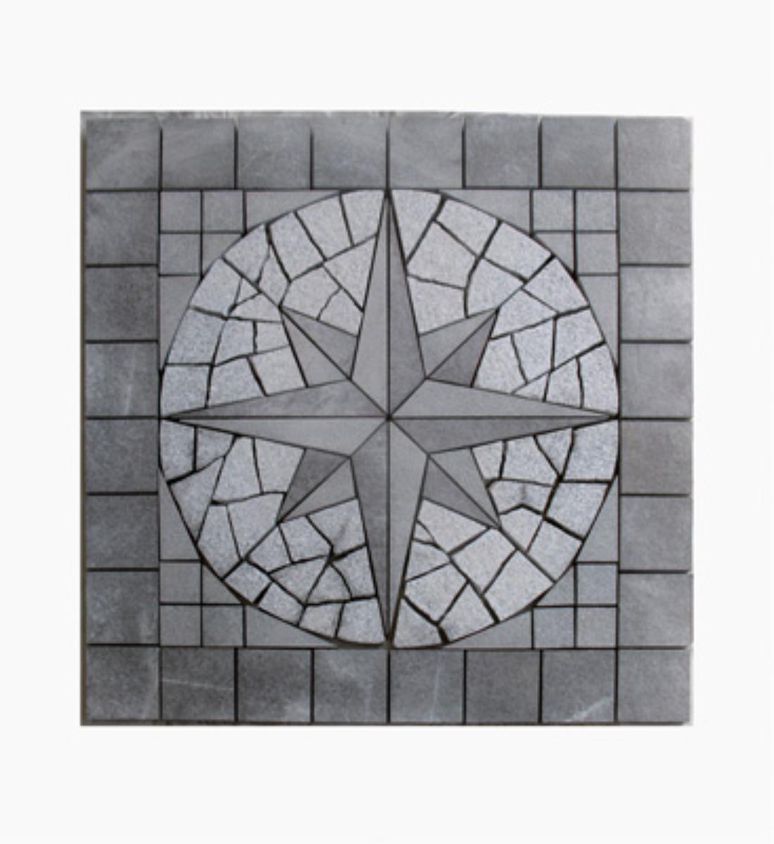 Angaben:
Kreiselemente WINDROSE BRAVO/GALA/NERO EXACTA; Bearbeitung: Oberfläche geflammt, sonst gesägt, auf Netz geklebt; Material: Granit und Basanit; Farbe: edelgrau-anthrazit-schwarz.

Befund:
Bearbeitete Werksteine und Waren daraus, Granit, poliert, verziert oder anders bearbeitet, jedoch ohne Bildhauerarbeit, mit einem Eigengewicht von 10 kg oder mehr.
Zusammengesetzte Ware, bei der im Sinne der AV 3b) der Granit als charakterbestimmender Bestandteil angesehen wird.