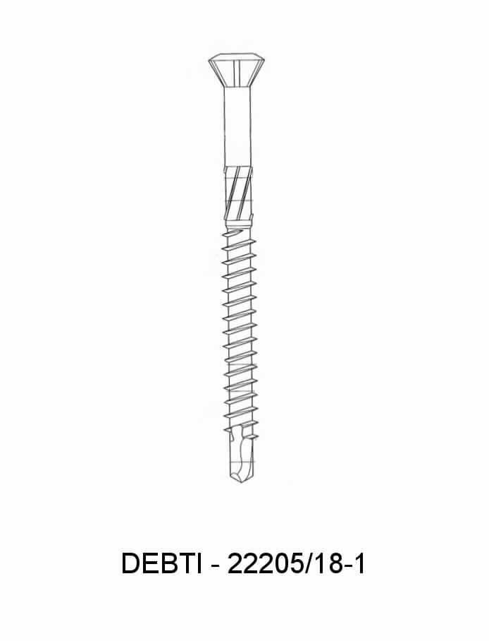 Es handelt sich um vollständig aus nicht rostendem Stahl gefertigte Schrauben mit Senkkopf mit Innensechsrund ("Torx"; geschützte Marke) und mit einem nicht bis zum Kopf reichenden Gewinde, das sich beim Eindrehen das Gegengewinde selbst formt. Das Gewindeende ist zu einer Bohrspitze ausgearbeitet. Oberhalb des Gewindes weisen die Schrauben einen sog. Reiber auf. An der Kopfunterseite sind die Schrauben mit sechs Fräsrippen ausgestattet.
Gesamtlängen: etwa 20, 25, 30, 35, 40, 45, 50 oder 60 mm; Gewindedurchmesser: etwa 3,2 mm.
- Antragstellerangaben -

Abbildung siehe Anlage.

Derartige Erzeugnisse gehören als "andere gewindeformende Schrauben aus nicht rostendem Stahl" zur Codenummer 7318 14 10 90 0 des Zolltarifs.