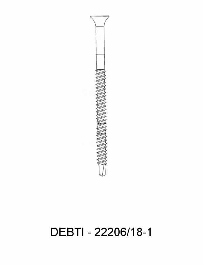 Es handelt sich um vollständig aus Stahl (kein nicht rostender Stahl) gefertigte Schrauben mit Senkkopf mit Kreuzschlitz und mit einem bis zum Kopf reichenden, selbstformenden Blechschraubengewinde. Das Gewindeende ist zu einer Bohrspitze ausgearbeitet.
Gesamtlänge: etwa 50 mm; Gewindedurchmesser: etwa 4,7 mm.
- Antragstellerangaben -

Abbildung siehe Anlage.

Derartige Erzeugnisse gehören als "andere gewindeformende Schrauben (Blechschrauben) aus Stahl (kein nicht rostender Stahl)" zur Codenummer 7318 14 91 90 0 des Zolltarifs.