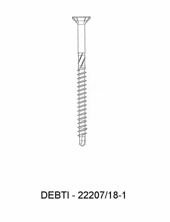 Es handelt sich um vollständig aus nicht rostendem Stahl gefertigte Schrauben mit Senkkopf mit Innensechsrund ("Torx"; geschützte Marke) und mit einem nicht bis zum Kopf reichenden Gewinde, das sich beim Eindrehen das Gegengewinde selbst formt. Das Gewindeende ist zu einer Bohrspitze ausgearbeitet. Oberhalb des Gewindes weisen die Schrauben einen sog. Reiber auf. An der Kopfunterseite sind die Schrauben mit vier Fräsrippen ausgestattet.
Gesamtlängen: etwa 25, 30, 35, 40, 45, 50, 60, 70, 80, 90, 100, 110, 120, 130, 140 oder 160 mm; Gewindedurchmesser: etwa 3,6 oder 4,1 oder 4,6 oder 5,1 oder 6,1 mm.
- Antragstellerangaben -

Abbildung siehe Anlage.

Derartige Erzeugnisse gehören als "andere gewindeformende Schrauben aus nicht rostendem Stahl" zur Codenummer 7318 14 10 90 0 des Zolltarifs.
