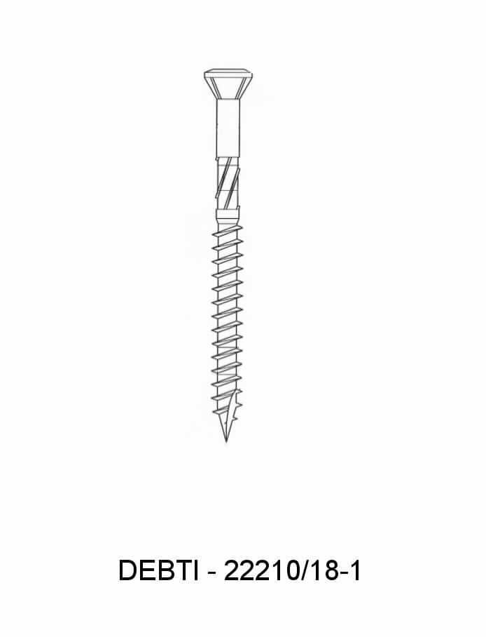 Es handelt sich um Schrauben aus nicht rostendem Stahl mit Senkkopf mit Innensechsrund ("Torx"; geschützte Marke) und mit einem nicht bis zum Kopf reichenden, selbstformenden Gewinde mit spitzem Gewindeende, das mit einer Schneidkerbe versehen ist. Zwischen Gewinde und Kopf weisen die Erzeugnisse einen sog. Drallschaft auf. Der Kopf ist an der Unterseite mit vier Fräsrippen ausgestattet.
Gesamtlänge: ca. 45 mm; Gewindedurchmesser: ca. 4 bzw. 4,5 bzw. 5 mm
- Antragstellerangaben - 

Abbildung siehe Anlage.

Derartige Erzeugnisse gehören als "andere gewindeformende Schrauben aus nicht rostendem Stahl" zur Codenummer 7318 14 10 90 0 des Zolltarifs.