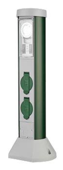 Bei der sog. "GreenCraft Zeitschaltuhr mit 2-fach Steckdose", Artikelnr. 0068206261, handelt  es sich um einen mechanischen Zeitschalter mit Synchronmotor und zwei Schutzkontakt-Steckdosen sowie ein ca. 10 m langes Kabel mit Schutzkontakt-Stecker für den Anschluss an das Stromnetz.

Die Zeitschaltuhr ist in Säulenform aus grau- und grüngefärbtem Kunststoff gestaltet und alternativ am Sockel anschraubbar, mit Erdspieß oder mit Einschlaghülse zu befestigen. Sie weist auf der einen Seite einen unter einer transparenten, aufklappbaren Kunststoffabdeckung befindlichen Drehkranz zum Einstellen der Schaltzeiten (24-Stunden-Einteilung, kleinster Schaltabstand 15 min) und auf der anderen Seite zwei schaltbare, spritzwassergeschützte Feuchtraum-Schutzkontakt-Steckdosen (IP 44) mit Klappdeckeln, die manuell oder automatisch ein- und ausgeschaltet werden können.

Das Erzeugnis dient dem automatischen Öffnen und Schließen des Stromkreises von angeschlossenen elektrischen Geräten (Spannungsversorgung 230 V / 50 Hz / 16 A, Schaltleistung max. 3500 W); es ist für den Innen- und den Außenbereich geeignet.

Die Ware ist als "Zeitschalter mit Synchronmotor, nicht zur Verwendung in automatischen Systemen und nicht für bestimmte Luftfahrzeuge" einzureihen.