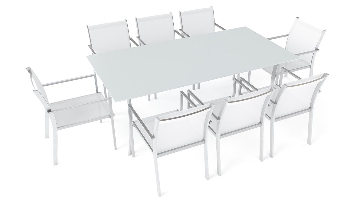 Bei der Ware handelt es sich um einen Stuhl aus dem "Set BIANCA DINING, Art. L3041". Der Stuhl mit den Abmessungen 63 x 56 x 84 cm (L x B x H) besteht aus einem Aluminiumrahmen mit Sitzlehne und einem nicht gepolsterten Sitz- und Rückenlehnenbezug aus textilem Material.

Die Ware ist als "anderes als von den Unterpositionen 9401 10 bis 9401 69 erfasstes Sitzmöbel, mit Gestell aus Metall, nicht gepolstert" einzureihen.