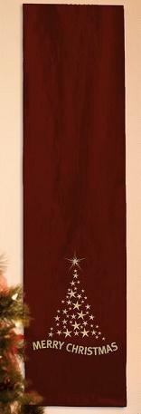 Nach den Angaben der Antragstellerin und der vorliegenden Abbildung handelt es sich bei dem sog. "Ambiente Banner -Merry Christmas Baum-" um einen etwa 175 x 50 cm großen, rechteckigen Zuschnitt aus einem Vlies aus dunkel rotem Spinnstoff, der auf der Schauseite mit dem Schriftzug "Merry Christmas!" sowie mit einem aus Sternen stilisierten goldenen Tannenbaum bedruckt ist. An der oberen und unteren Kante verfügt der Zuschnitt über einen Saum, der mit einer Kunststoffschiene versehen ist. Zusätzlich verläuft in der oberen Schiene eine Kordel, die als Aufhängevorrichtung dient.

Die Ware ist in einem Schaukarton verpackt.

Derartige Erzeugnisse dienen als Dekorationsartikel der Ausgestaltung des Weihnachtsfestes und werden zolltarifrechtlich als "Festartikel, Weihnachtsartikel, nicht aus Glas" eingereiht.
