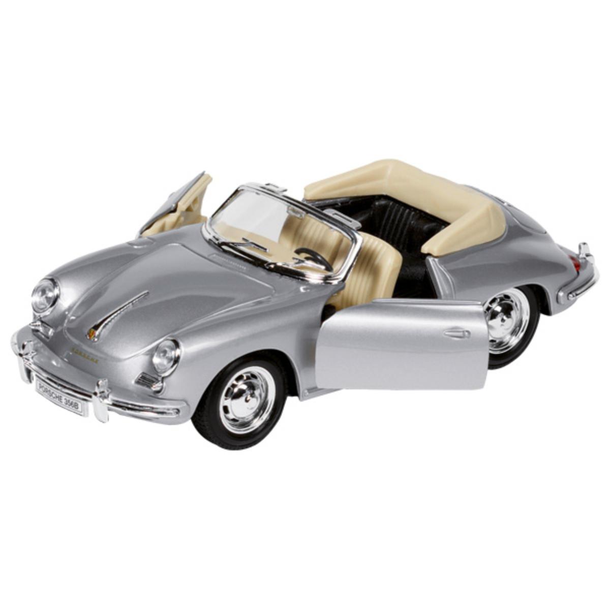 Es handelt sich um ein Modellauto,
sog. "Fahrzeugmodell, Porsche 356B Cabriolet, Artikelnr.: 12167"
- im Spritzgussverfahren hergestelltes Modell eines Personenkraftfahrzeuges in Form eines Porsche 356B Cabriolet, Maßstab 1:24
- in den Abmessungen von ca. 18 x 4 x 7 cm (L x H x B)
- mit einer Karosserie aus silber lackiertem Metall
- mit Unterboden und Innenraum aus Kunststoff und Rädern aus Kunststoff oder Kautschuk
- mit aufklappbaren Türen
- ohne Motorantrieb
- dient der spielerischen Unterhaltung von Kindern
- an einem bedruckten Pappetikett für dein Einzelverkauf aufgemacht.

Auf Grund des Umfangs und des Gesamteindrucks bestimmt das Metall den Charakter der aus verschiedenen Stoffen bestehenden Ware.

Die Ware ist als "anderes als zuvor von der Position 9503 erfasstes Modell, im Gussverfahren hergestelltes Miniaturmodell aus Metall" einzureihen.