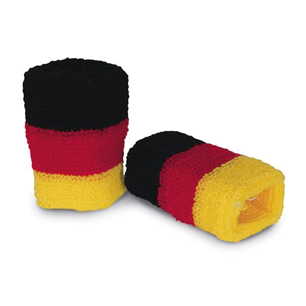 Schweißbänder, Foto siehe Anlage,
- laut Antrag:
-- als 2er Set in einem Polybeutel verpackt und an einer Pappkarte angebracht,
-- schlauchförmig, in flachliegendem Zustand ca. 8 cm lang und ca. 6 cm breit,
-- aus buntgewirkten (schwarz-rot-gelb), elastischen Schlingengewirken aus Spinnstoffen,
-- doppellagig gearbeitet,
-- durch Zusammennähen konfektioniert,
-- in der von Sportlern verwendeten Art; wird u. a. zur Schweißaufnahme über das Handgelenk gezogen,
- individuelles (selbstständiges) Einzelstück, das eine Ergänzung von Kleidung darstellt.

"Anderes konfektioniertes Bekleidungszubehör (Schweißbänder), aus elastischen Gewirken"