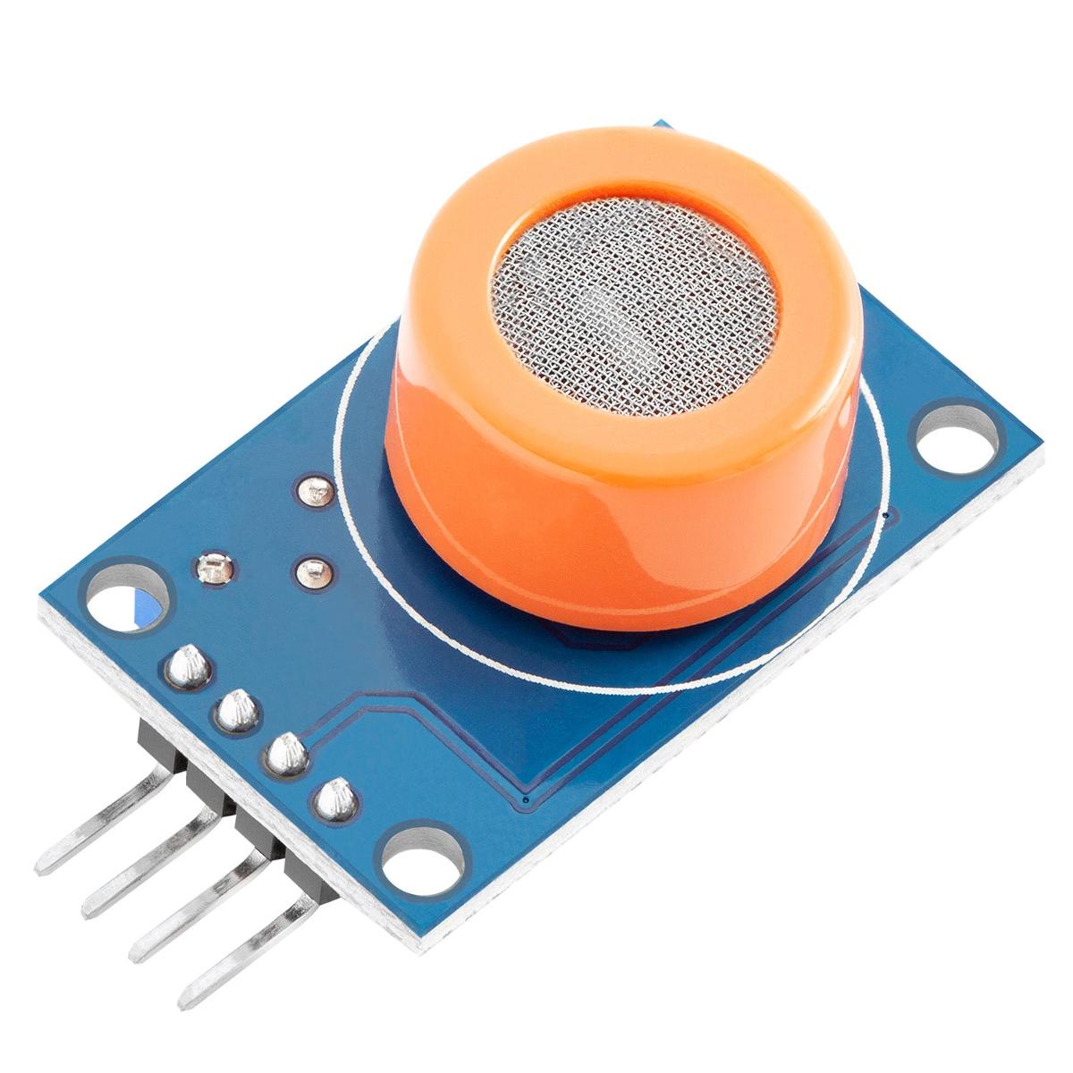 Alkohol-Gas-Sensor, im Wesentlichen bestehend aus einer beidseitig mit einem Gas-Sensorchip, einem Heizelement, einem Komparator, einem Potentiometer zum Einstellen eines Schwellenwertes und der Sensorsensitivität, einer Anzeige-LED, vier Kontaktstiften und weiteren Bauelementen bestückten Leiterplatte mit den Abmessungen von ca. 32 x 21 x 20 mm (zur äußeren Form siehe Abbildung in der Anlage). Der Sensor dient der Messung der Konzentration von Ethanol in der Luft in einem Bereich von 100 bis 1.000 ppm. Das Gerät gibt sowohl ein analoges als auch ein digitales Messsignal aus.
Die Ware wird als "elektronisches Gerät für physikalische oder chemische Untersuchungen von Gasen oder Rauch" eingereiht.