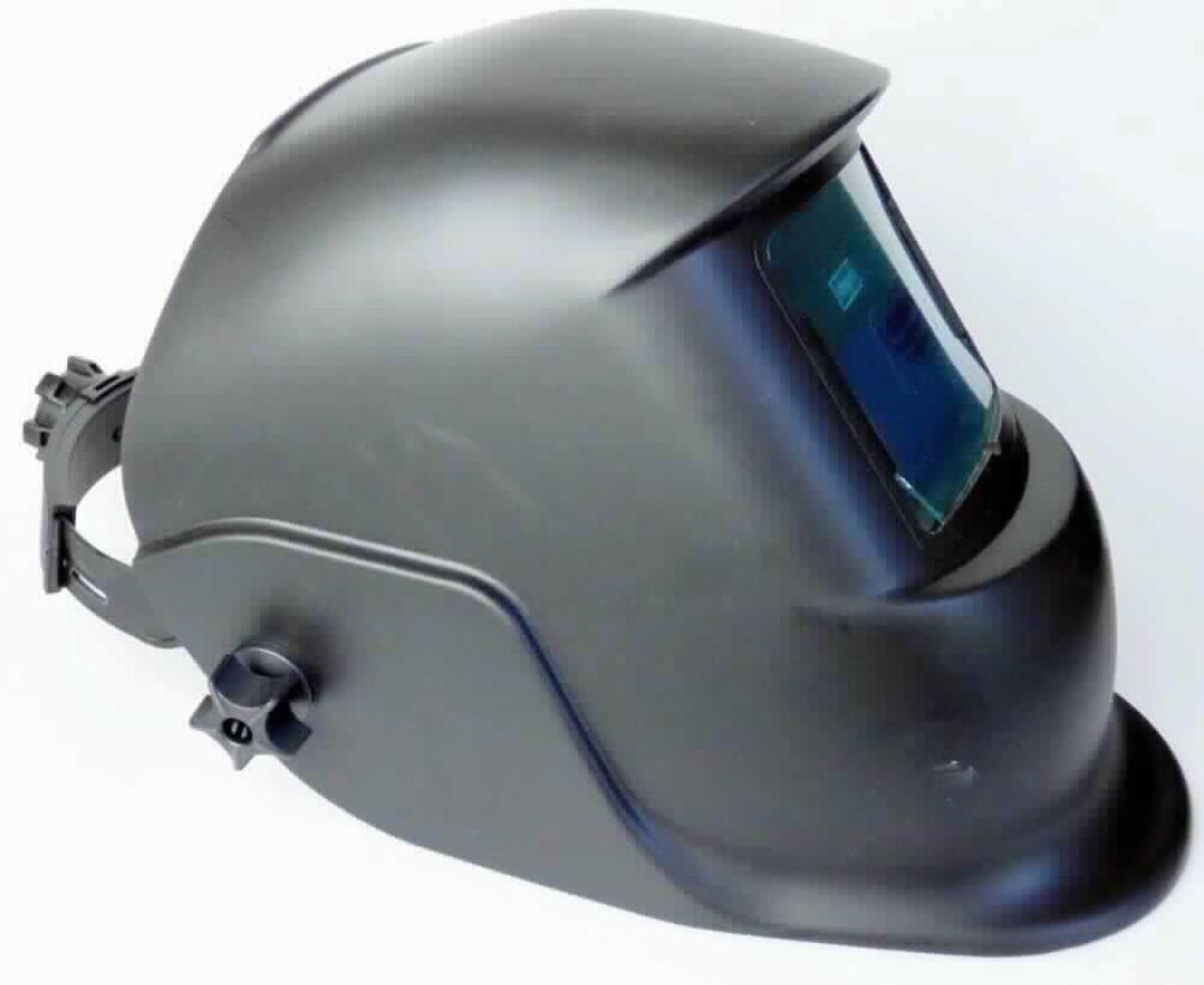 Schweißschutzhelm, sog. Schweißhelm, Art. 8090466, Foto siehe Anlage,
- aus Kunststoff,
- im Bereich der Augen mit einem verdunkelbaren Einsatz (sog. Blendschutz-/Filterkassette) bei Schweißarbeiten, 
- - der Verdunkelungsgrad ist individuell einstellbar,
- - mit einer Stromversorgung durch Solarzellen mit integrierter Batterie,
- mit einem individuell einstellbaren, teilweise gepolsterten Kopfband aus Kunststoff ausgestattet,
- dient als Schutzhelm bei jeglichen Schweißarbeiten.

"Andere Kopfbedeckung, Sicherheitskopfbedeckung, aus Kunststoff"