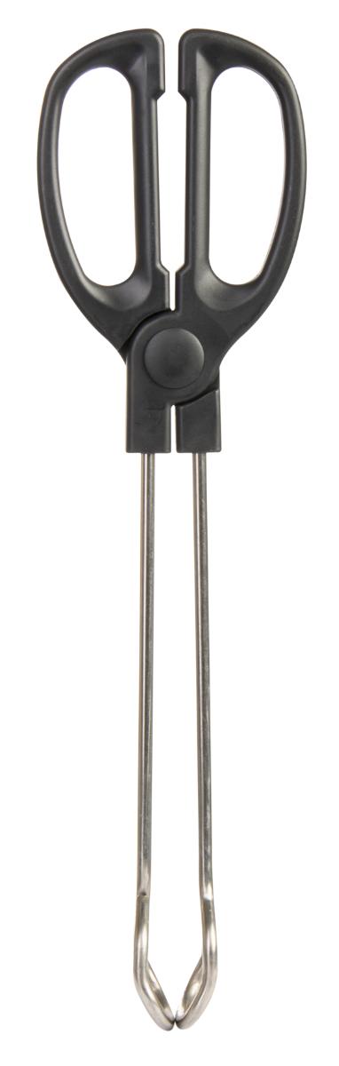 Grillzange (Art.-Nr. 511 377)

- zangenartiges Erzeugnis mit arbeitendem Teil in Form von am oberen Ende nahezu
  rechteckig gebogenen, leicht geneigten Griffflächen aus nicht rostendem Stahl und einem
  scherenartigen Griff aus Kunststoff mit zwei ringartigen Ösen zum Durchstecken des
  Daumens oder eines anderen Fingers

- mit einer Gesamtlänge von ca. 31 cm

- beim Kochen und Grillen zum Wenden und Servieren von Speisen bestimmt

- an einer Pappkarte mit produktbezogenen Hinweisen für den Einzelverkauf aufgemacht

(lt. Antragstellerangaben)

Abbildung siehe Anlage.

Derartige Erzeugnisse gehören als "den Zuckerzangen ähnliche Waren mit arbeitendem Teil aus nicht rostendem Stahl" zur Codenummer 8215 9910 00 0 des Zolltarifs.