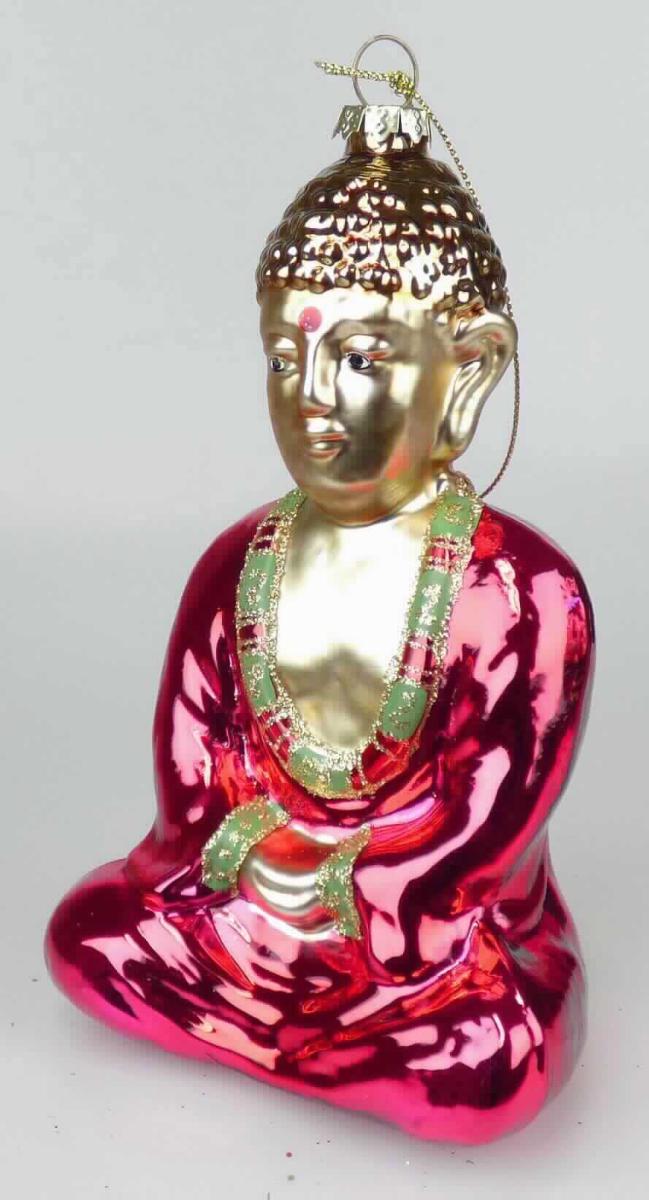 Nach den Angaben der Antragstellerin sowie dem vorliegenden Warenmuster handelt es sich um einen sogenannten Weihnachtsanhänger in Form eines sitzenden Buddhas. Die ca. 17 cm hohe Ware besteht aus einem Hohlkörper aus Glas (charakterbestimmend), der mit einem metallisch glänzenden/spiegelnden Farbauftrag versehen ist. An der Oberseite ist die Ware mit einem Krönchen aus Metall und einer textilen Aufhängeschlaufe ausgestattet.
Der Buddha ist mit pinkem (Artikel 10176) oder türkisfarbenem (Artikel 10178) Gewand erhältlich.

Die Ware ist dazu bestimmt an den Weihnachtsbaum gehängt zu werden und weist durch die spezielle Ausgestaltung (Form, Aufhängung, Glanz) einen Bezug zu Weihnachten auf.
Es handelt sich somit um Dekorationsartikel für Weihnachtsbäume (Christbaumschmuck).

Zolltarifrechtlich handelt es sich bei der - in einem Pappkarton verpackten Ware - um einen "Weihnachtsfestartikel, aus Glas".