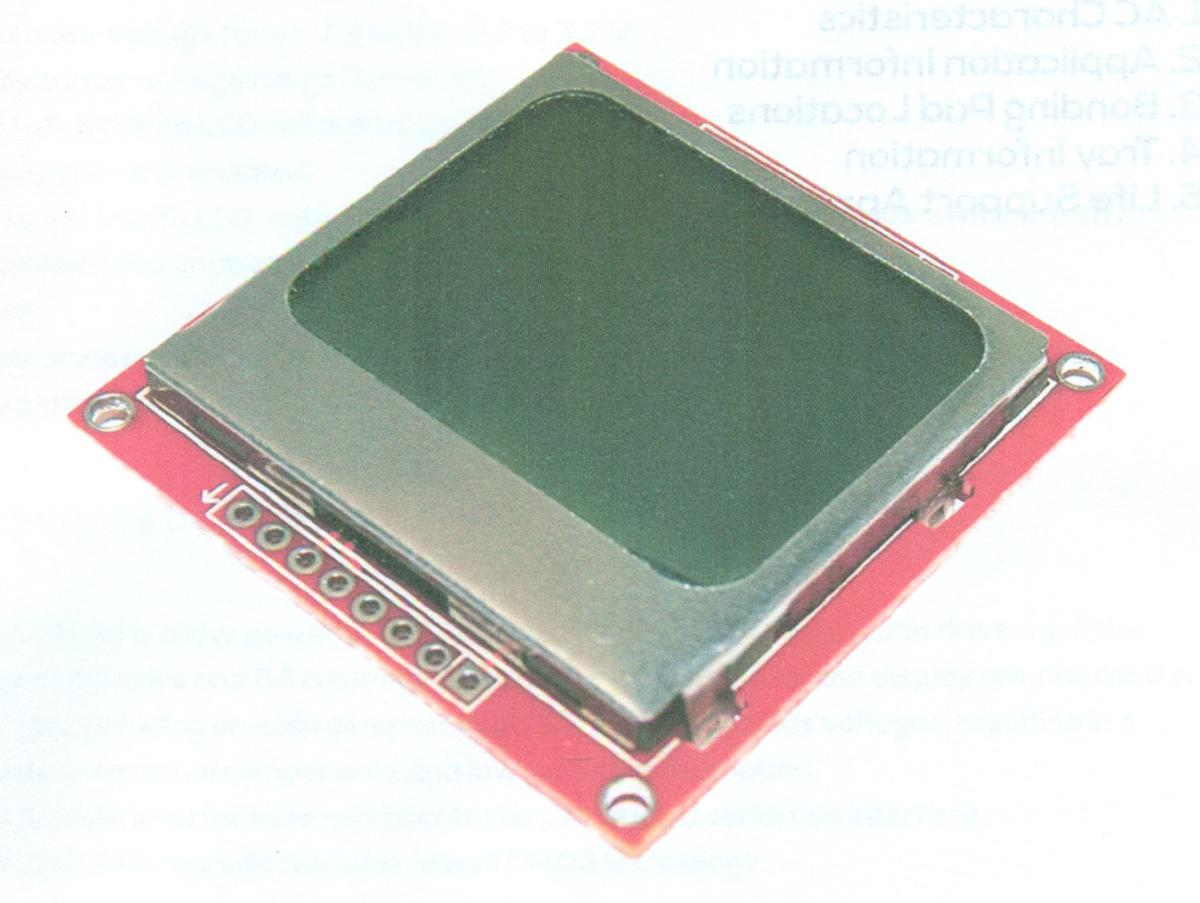 LCD-Modul LCD Display 84x48 Pixel (Abbildung siehe Anlage)
- aus einer monochromen Flüssigkristallanzeige (Auflösung: 84 x 48 Pixel) mit
  Hintergrundbeleuchtung und Treiberbaustein auf einer gedruckten Schaltung
  mit einer mehrpoligen Schnittstelle,
- zur Verwendung als Flachbildschirmmodul nach dem Einbau in verschiedene Waren
  bestimmt.

"Flachbildschirmmodul, auch berührungsempfindliche Bildschirme enthaltend, mit 
  Treiber oder Steuerschaltkreisen, aus Flüssigkristallen"