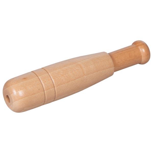 Bei dem durch Antragsangaben und ein Warenmuster veranschaulichten Erzeugnis handelt es sich um eine ca. 12 cm lange Nachbildung einer sog. "Entenpfeife" aus Holz. Die Ware stellt sich aufgrund der gewöhnlichen und einfachen Ausführung, der Größe und der Leistung weder als Mundblasinstrument noch als Lock- oder Signalpfeife (somit keine Ware der Position 9208) dar.

Das Erzeugnis ist in einem bedruckten Pappkarton für den Einzelverkauf verpackt. Es dient der spielerischen Unterhaltung von Kindern.

Hinweise auf eine Handarbeit liegen nicht vor.

Derartige Erzeugnisse sind zolltarifrechtlich als "Musikspielzeuginstrument aus Holz, nicht handgearbeitet" einzureihen.