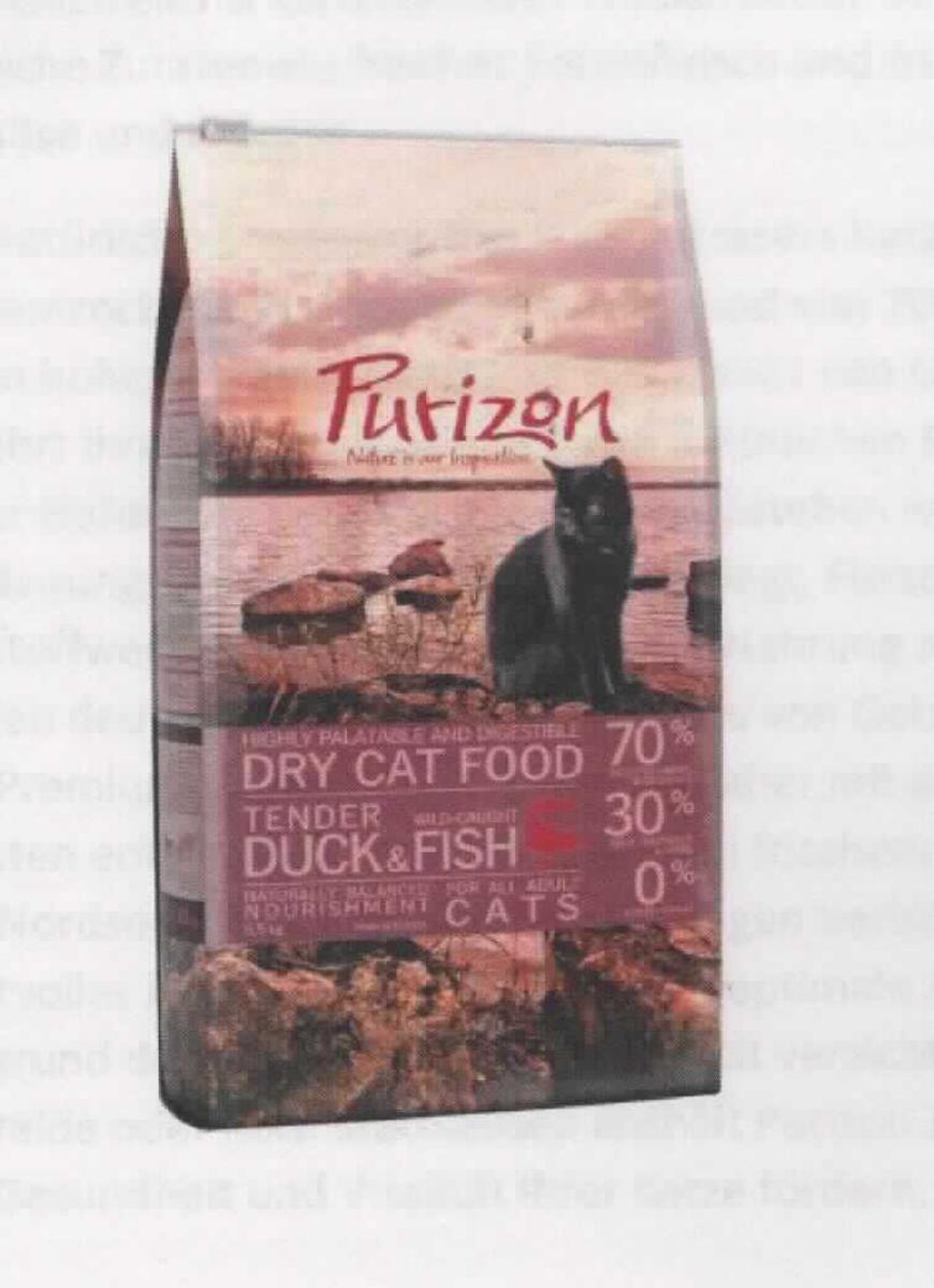 Alleinfuttermittel für Katzen

Antragsangaben: Alleinfuttermittel für ausgewachsene Katzen. Sorte: Ente & Fisch. Zusammensetzung: frisches und getrocknetes Entenfleisch, Erbsenstärke, Hühnerfett, Kürbis, Ei (getrocknet), frischer und getrockneter Hering, Fischöl, Möhren und weitere Stoffe. Verpackungseinheit 400 g. 

Beschaffenheit des vorgelegten Warenmusters: Originalkunststoffbeutel in Aufmachung für den Einzelverkauf als Katzenfutter, darin kleine, harte, dunkelbraune, runde, scheibenförmige Stücke.
Stärke in der Ware (VO (EG) Nr. 121/2008): mehr als 10 GHT bis 30 GHT.
Milcherzeugnis in der Ware (gemäß Angabe): keine.

Zubereitung von der zur Fütterung verwendeten Art, Hunde- und Katzenfutter in Aufmachung für den Einzelverkauf, Stärke enthaltend, mit einem Gehalt an Stärke von mehr als 10 bis 30 GHT, keine Milcherzeugnisse enthaltend oder mit einem Gehalt an Milcherzeugnissen von weniger als 10 GHT.