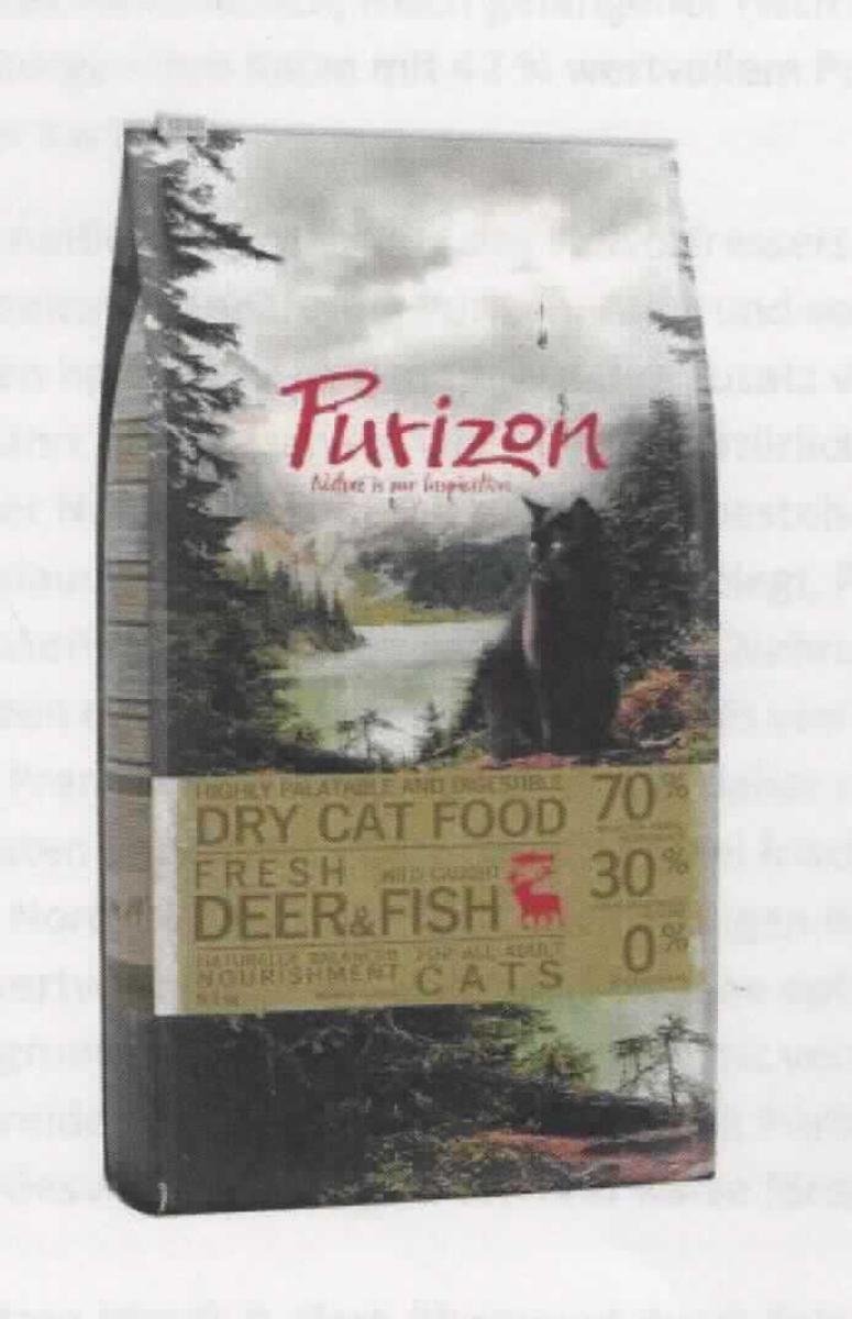 Alleinfuttermittel für Katzen

Antragsangaben: Alleinfuttermittel für ausgewachsene Katzen. Sorte: Hirsch & Fisch. Zusammensetzung: frisches und getrocknetes Hirschfleisch, Erbsenstärke, Hühnerfett, Kürbis, Ei (getrocknet), frischer und getrockneter Hering, Fischöl, Möhren und weitere Stoffe. Verpackungseinheit 2,5 kg. 

Beschaffenheit des vorgelegten Warenmusters: Originalkunststoffbeutel in Aufmachung für den Einzelverkauf als Katzenfutter, darin kleine, harte, dunkelbraune, runde, scheibenförmige Stücke.
Stärke in der Ware (VO (EG) Nr. 121/2008): mehr als 10 GHT bis 30 GHT.
Milcherzeugnis in der Ware (gemäß Angabe): keine.

Zubereitung von der zur Fütterung verwendeten Art, Hunde- und Katzenfutter in Aufmachung für den Einzelverkauf, Stärke enthaltend, mit einem Gehalt an Stärke von mehr als 10 bis 30 GHT, keine Milcherzeugnisse enthaltend oder mit einem Gehalt an Milcherzeugnissen von weniger als 10 GHT.