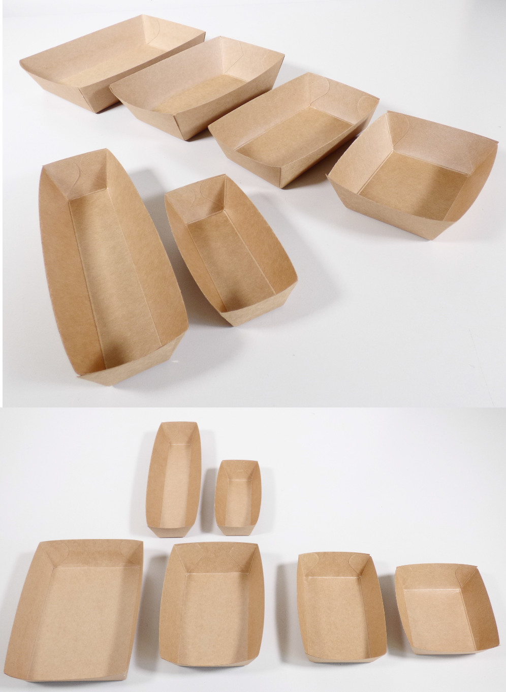 Es handelt sich um eine geklebte Schale aus Kraftpappe mit rechteckigem Boden und schrägen Seitenwänden. Die Innenflächen sind mit einer dünnen Kunststofffolie überzogen. Die Schalen in verschiedenen Größen weisen eine Länge zwischen 9 und 18,5 cm, eine Breite zwischen 3 und 11 cm und eine Höhe zwischen 3,3 und 4 cm auf. Schalen gleicher Größe sind zu je 50 Stück in transparenter Kunststofffolie eingeschweißt, die mit einem mit Produktinformationen bedruckten Etikett beklebt ist. Die Schalen sind zum einmaligen Gebrauch bestimmt und werden als Snack-Schälchen zur Aufnahme von zubereiteten Speisen verwendet.
Abbildung siehe Anlage.

Derartige Waren gehören als "andere Waren aus Papier oder Pappe, den Schüsseln und Tellern ähnliche Waren, andere als aus Halbstoff aus Bambus" zur Codenummer 4823 69 90 00 0 des Zolltarifs.