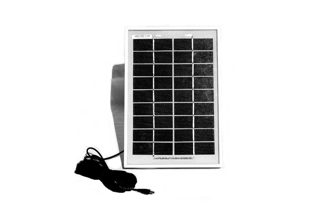 Fotovoltaikmodul (Abbildung siehe Anlage),
- aus polykristallinen Silizium-Fotovoltaikzellen, in einem Aluminiumrahmen,
  mit einem Anschlusskabel mit zwei Anschlussbuchsen,
  mit einer Nennleistung von 5 Watt bei einer Spannung von 6 Volt,
- zur direkten Umwandlung von Sonnenlicht in elektrische Energie zur
  Abgabe an Stromabnehmer mit eigener Sperrdiode (z. B. Lampen, Powerbanks).

"Lichtempfindliche Halbleiterbauelemente, zu Modulen zusammengesetzt – Fotovoltaikmodul“