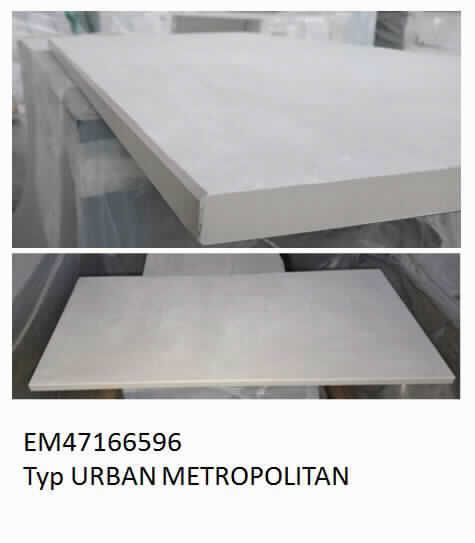 Bodenplatten, sog. Trittplatten aus EMPEROR®, mit Oberfläche R11, gesägten Seiten und mit oben 
und unten gefaster Vorderkante, Foto siehe Anlage,
- ein Warenmuster wurde nicht vorgelegt; die Einreihung erfolgt anhand der Antragsangaben,
- in unterschiedlichen Farben und Abmessungen:
- - ca. 80 cm (Länge) x 40 cm (Breite) x 2 cm (Dicke),
- - ca. 100 cm (Länge) x 40 cm (Breite) x 2 cm (Dicke),
- keramisches Erzeugnis; nach der Formgebung gebrannt; tonmineralhaltiges Material enthaltend,
- - laut Antrag mit einem Wasseraufnahmekoeffizienten von weniger als 0,5 %.

"Bodenplatten, andere als solche der Unterpositionen 6907 30  und 6907 40, mit einem Wasserauf-
 nahmekoeffizienten von weniger als 0,5 %"
