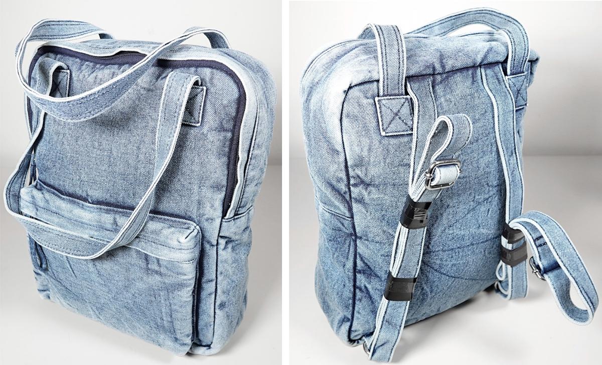 Rucksack, sog. SB 193 blue backpack, Foto siehe Anlage,
- mit einer Außenseite aus Spinnstoffen (laut Antrag washed denim),
- mit zwei Tragegriffen,
- mit zwei längenverstellbaren, nicht verstaubaren und nicht abnehmbaren Rückentragegurten,
- an der Vorderseite mit einem aufgesetzten Reißverschlussfach,
- das Hauptfach mit einem entlang des oberen Randes bis zu den Seiten verlaufenden Reißverschluss
  versehen,
- - gefüttert und gepolstert; innen mit zwei aufgesetzten, offenen Einsteckfächern und mit einem
    eingesetzten Reißverschlussfach ausgestattet,
- mit den Abmessungen: ca. 32 cm (Breite) x 40 cm (Höhe) x 8 cm (Tiefe),
- nicht handgearbeitet (laut Antrag).

"Rucksack, mit Außenseite aus Spinnstoffen, nicht handgearbeitet"
