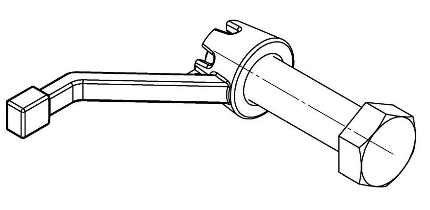 Es handelt sich um 150 mm lange, verzinkte Schrauben aus Stahl (kein nicht rostender Stahl), mit Kopf mit Außensechskant und mit einem nicht bis zum Kopf reichenden, metrischen Gewinde (M36) und stumpfem Gewindeende. Das Gewindeende ist mit einer Querlochung ausgestattet. Die Schrauben weisen eine Zugfestigkeit von 800 MPa (Festigkeitsklasse 8.8) auf. Die Schrauben werden im Bereich einer Zugdeichsel von Anhängern gemeinsam mit einer, zu einem Hebel ausgearbeiteten Kronenmutter aus Stahl zur Verbindung zweier Bauteile und zum Arretieren der Höhenverstellung verwendet. Zur Sicherung gegen ein unbeabsichtiges Lösen der Verbindung wird ein Splint (nicht Gegenstand der VZTA) zwischen die Vertiefungen der Kronenmutter und in die Querlochung der Schraube gesteckt. Der Hebel dient dem werkzeuglosen Festdrehen und Lösen.
- Antragstellerangaben -

Abbildung siehe Anlage.

Derartige Erzeugnisse gehören als "andere Schrauben aus Stahl (kein nicht rostender Stahl), mit Gewinde, auch mit dazugehörigenden Muttern, mit Kopf, mit Außensechskant, mit einer Zugfestigkeit von 800 MPa oder mehr" zum TARIC-Code 7318 15 88 80.