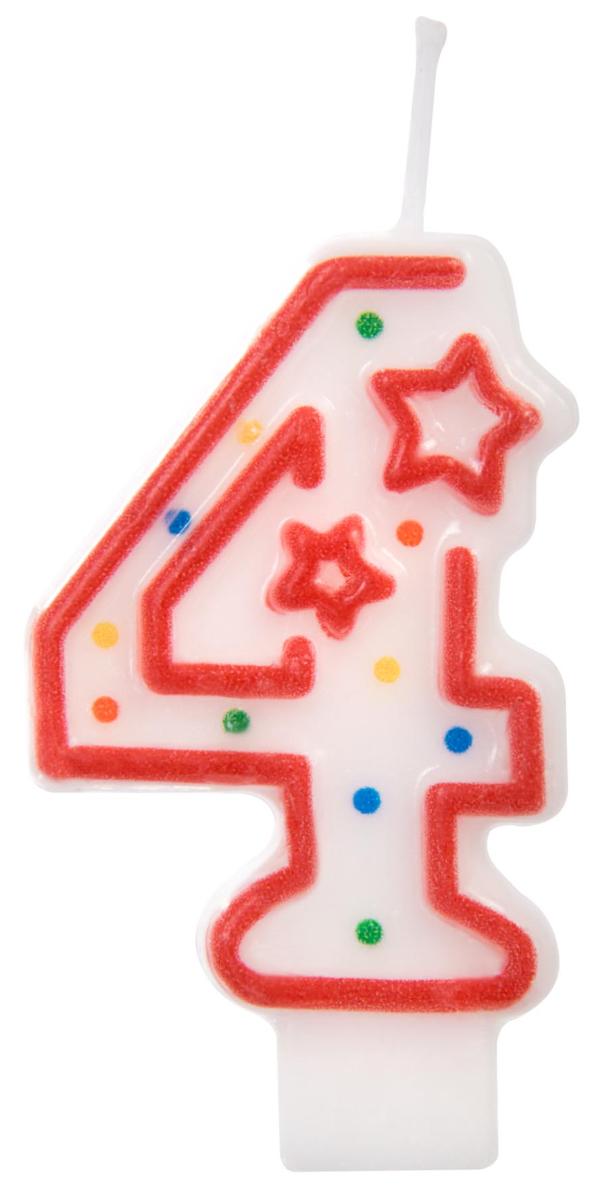 Angaben:
Zahlenkerze 4.

Warenbeschaffenheit:
Weiße, bunt verzierte Kerze in Form einer "Vier" (Abmessungen ca. 7,5 x 4,0 x 1,2 cm, Docht ca. 1 mm dick), verpackt in einer durchsichtigen Plastikschachtel.

Befund:
Kerzen (Lichte) aller Art und dergleichen.