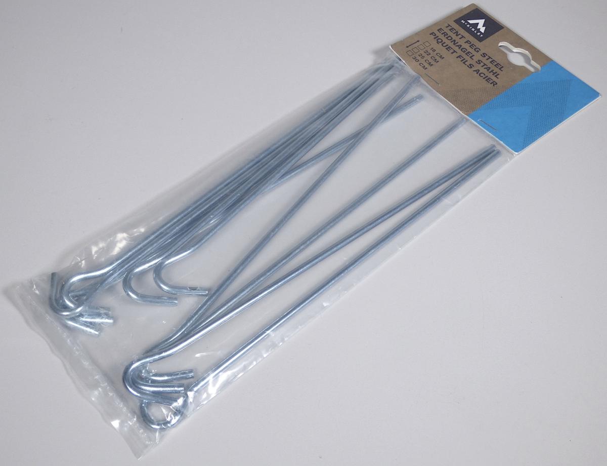 Es handelt sich um 25 cm lange Erzeugnisse aus Stahldraht (Querschnittsabmessung: 4,3 mm), die an einem Ende hakenförmig umgebogen und an dem anderen Ende stumpf ausgearbeitet sind. Die Waren werden in den Boden eingebracht und dienen der Befestigung von Zeltplanen, Folien, Pavillons und dergleichen. Die Erzeugnisse sind zu 10 Stück in einem Headerbeutel verpackt.
- Antragstellerangaben -

Abbildung siehe Anlage.

Derartige Erzeugnisse gehören als "andere, den Nägeln ähnliche Waren aus Stahldraht" zur Codenummer 7317 00 60 00 0 des Zolltarifs.