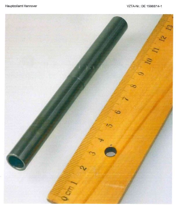 Es handelt sich um zylindrische Hohlerzeugnisse aus Hartmetall mit Wolframcarbid als keramischem Bestandteil und Cobalt als Bindemittel. Die Waren weisen an einem Ende ein Innengewinde auf und dienen als Grundkörper zur Aufnahme von auswechselbaren Fräsköpfen.
Abmessungen: Durchmesser: 10 - 25 mm; Länge: 70 - 160 mm.

- Antragstellerangaben -
Abbildung siehe Anlage.

Derartige Erzeugnisse gehören als "andere Waren aus Cermets" zum TARIC-Code 8113 0090 90.