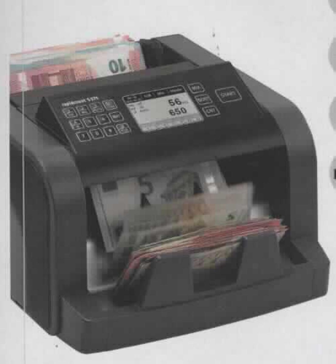 Es handelt sich um eine elektrisch betriebene Zählmaschine für Banknoten, einschließlich Falschgelderkennung. 

Technische Daten und Funktionen (auszugsweise):

- Modell: rapidcount S 575 (Artikel-Nr.: 00946901)
- Zählung von sortierten und unsortierten Banknoten (Wert- und Stückzählung)
- TFT-Farbdisplay
- Banknoten-Identifikation und verschiedene Echtheitsprüfungen (UV, MG, MT, SD, Colour)
- Zählgeschwindigkeit: 1.200 Banknoten pro Minute 
- Laufleistung 400.000 Banknoten pro Jahr,
- Kapazität - Einzug / Auswurf: 120 / 120 Banknoten
- Additions-, Bündel-, Report- und Druckfunktion, Start-Stopp-Automatik
- Netzstecker-, Drucker- und Updateanschluss
- optional mit Staubschutzhülle, Reinigungsset, Belegdrucker
- Abmessungen: 310 x 280 x 165 mm, LxBxH / Gewicht: 6,5 kg

Die Banknotenzählmaschine wird zusammen mit nicht charakterbestimmendem Beipack (Netzkabel, Bedienungsanleitung und Updatekabel) für den Einzelverkauf aufgemacht.

Das Erzeugnis wird als "Büromaschine, weder in den Positionen 8470 bis 8471 noch in einer anderen Position der Nomenklatur genauer erfasst, andere als in den Unterpositionen (KN) 8472 1000 bis 8472 9040 genannt" eingereiht.

Anlage: 1 Abbildung