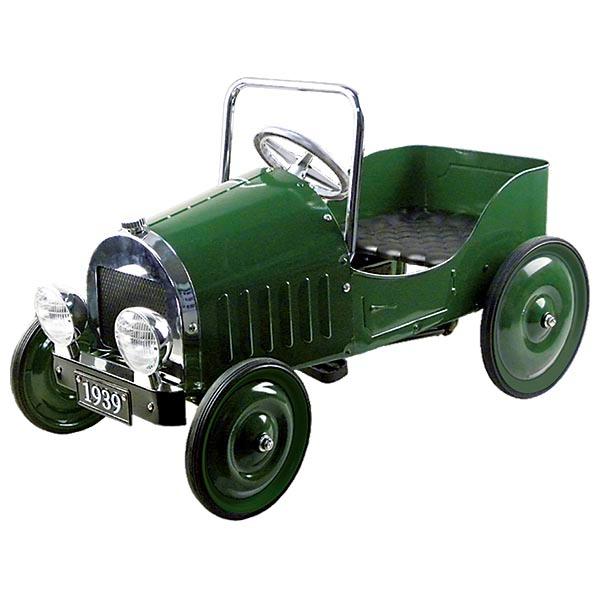 Nach den Angaben der Antragstellerin handelt es sich um ein Spielfahrzeug ("Art: 14073 - Tretauto, grün"),
- die Nachbildung eines nostalgischen Autos (Oldtimer) darstellend,
- in den max. Abmessungen von etwa 80 cm x 40 cm x 53,5 cm,
- aus i.W. Metall und Kunststoffen gefertigt,
- mit einer beweglichen Vorderachse und einem Tretwerk zur Fortbewegung ausgestattet,
- dient der spielerischen Unterhaltung von Kindern mit einem Gewicht bis max. 25 kg.

Die Ware wird zolltarifrechtlich als "Spielfahrzeug" eingereiht.