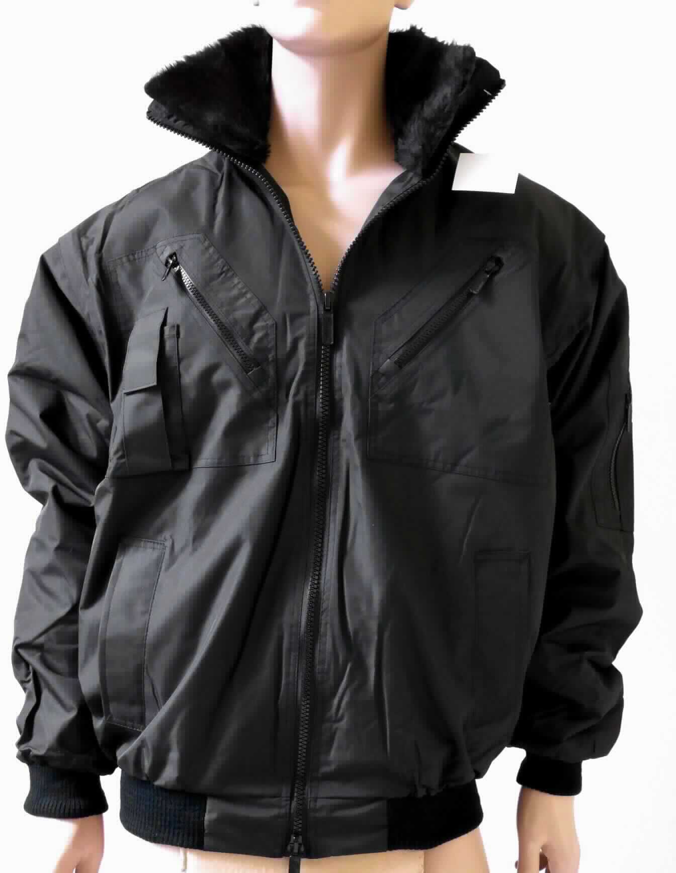 Blouson, sog. Piloten-Jacke, Art.Nr. 174P, Größe S, Foto siehe Anlage, 
- aus ca. 0,3 mm dicken, einfarbigen, einseitig (Innenseite) mit Kunststoff (laut Antrag Polyurethan;
  kein Zellkunststoff) überzogenen Geweben der Position 5903 aus laut Antrag Polyester (synthetische
  Chemiefasern),
- durchgehend leicht gefüttert; im Hauptkörper mit einem zusätzlichen, durch Reißverschluss heraustrennbaren
  Futter aus Plüschgewirken, das aufgrund der Ausstattung (u. a. auch im Nacken verlaufender Reißverschluss) 
  nicht separat als Kleidungsstück (Weste) getragen werden kann,
- über den Schritt reichend (Rückenlänge: ca. 77 cm),
- mit einem Stehkragen, innen mit einem zusätzlichen, mittels Reißverschluss und Klettverschlussstreifen
  abnehmbaren Stehkragen mit einer Außenseite aus einfarbigen Plüschgewirken; außen mit einer einrollbaren 
  Kapuze,
- vorn mit einer durchgehenden Öffnung mit Reißverschluss, 
- ohne Überlappung; ohne Hinweise auf den Trägerkreis (unisex),
- mit langen, mittels Reißverschluss abtrennbaren Ärmeln, die über den unteren Rand des Kleidungsstücks
  hinausreichen und an den Enden mit verengenden, gerippt gewirkten Bündchen ausgestattet sind; auf dem
  linken Ärmel mit einer aufgesetzten Tasche mit Reißverschluss,  
- vorn mit mehreren ein- und aufgesetzten Taschen,
- am unteren Rand mit einem angesetzten, verengenden Bund aus gerippten Gewirken.

"Kleidung (Blouson) aus Erzeugnissen der Position 5903, aus Geweben, für Frauen"