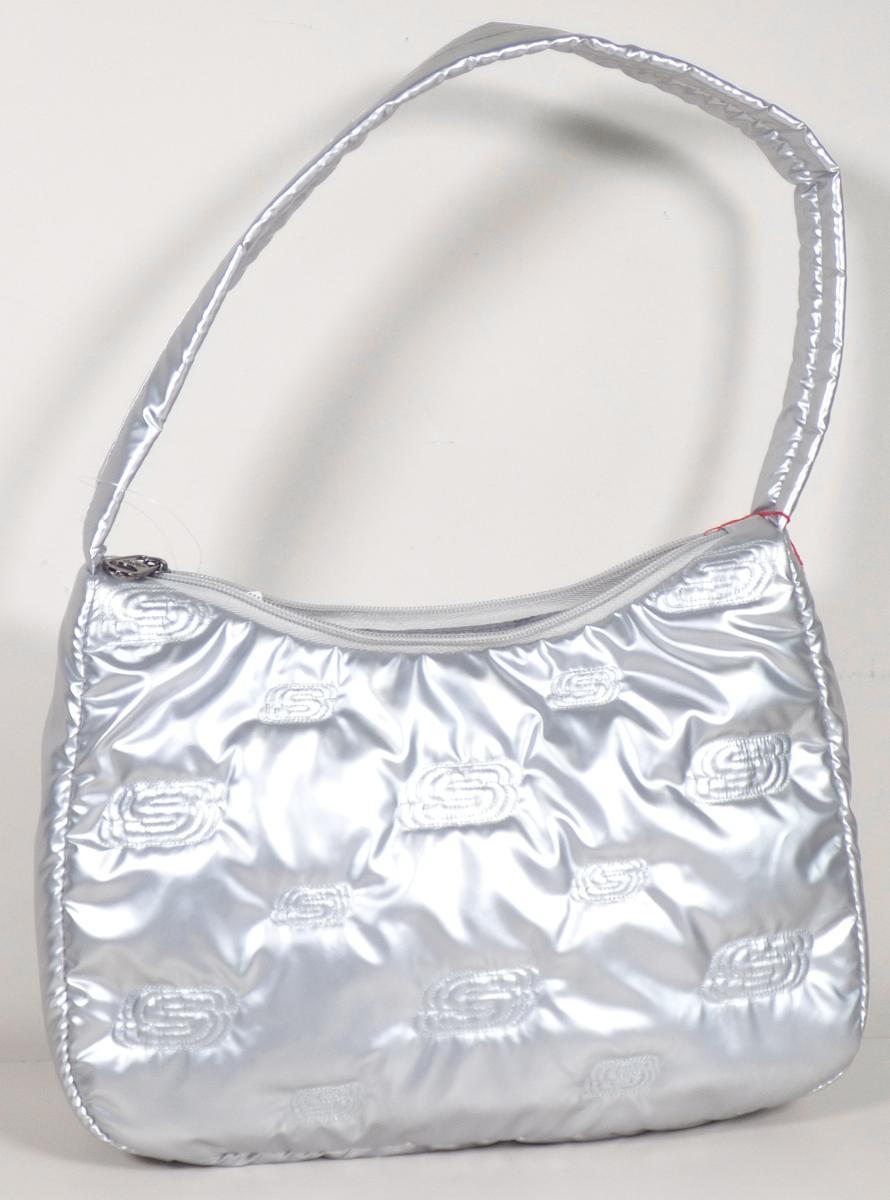 Handtasche, sog. Skechers New Silver-Bag (NT3047), Foto siehe Anlage,
- mit einer Außenseite aus Kunststofffolien auf einer Unterlage aus Spinnstoff,
- - der mit dem bloßen Auge wahrnehmbare Kunststoff bedeckt den Spinnstoff vollständig und
    gleicht einer aufgebrachten, vorgefertigten Kunststofffolie,
- mit einem Handtragegriff,
- mit einem entlang des oberen Randes verlaufenden Reißverschluss versehen,
- - gefüttert und gepolstert; innen mit einem Reißverschlussfach und einem Einsteckfach ausgestattet,
- mit den Abmessungen: ca. 30 cm (Breite) x 23 cm (Höhe) x 9 cm (Tiefe),
- in zwei Farben,
- Handtasche, da aufgrund der Größe und des Gesamteindrucks in erster Linie dazu geeignet,
  kleinere, persönliche Gegenstände aufzunehmen.

"Handtasche, mit Außenseite aus Kunststofffolien"