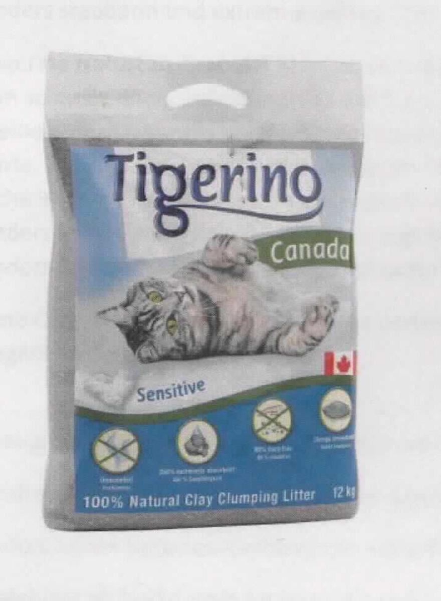 Angaben:
Tigerino Canada Katzenstreu - sensitiv (parfümfrei); 12 kg; besteht aus 100% reinem Naturton und ist frei von jeglichen chemischen Zusätzen.

Warenbeschaffenheit:
Cremefarbenes bis hellgraues, feines Granulat, in einem bunt bedrucktem Kunststoffbeutel verpackt.

Befund:
Anderer Ton, Bentonit.