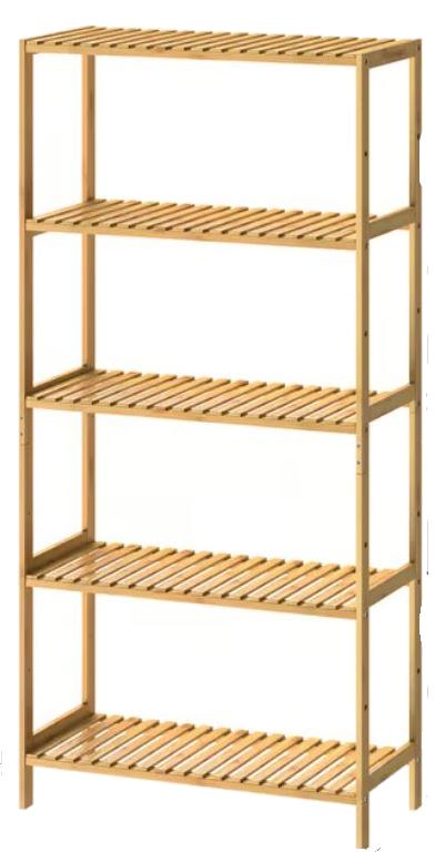 Es handelt sich bei dem "Standregal mit 5 Ablagen", ca. 60 cm x 26 cm x 130 cm groß (B x T x H), um ein auf den Boden zu stellendes, rechteckiges Regal aus Bambusholz, das aus vier Leisten und fünf Fachböden aus parallel liegenden Leisten besteht.
Das noch nicht zusammengesetzte Erzeugnis dient nach dem Zusammenbau der Aufnahme von Gegenständen und ist in verschiedenen Wohnräumen verwendbar.

Die Ware ist gemeinsam mit Montagematerial und einer Aufbauanleitung verpackt und ist als "anderes als von den Positionen 9401 und 9402 erfasstes Möbel, aus Holz, ohne konkreten Raumbezug" einzureihen.