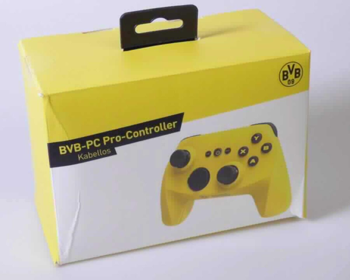 Eingabeeinheit, sog. snakebyte PC BVB-Controller Pro (Artikel-Nr.: SB913853), in Form einer Warenzusammenstellung aus einem Kabel und einem Controller in funktioneller Einheit mit einem USB-Empfänger (charakterbestimmend im Hinblick auf die Verwendung). Das ca. 14,5 x 10,5 x 5 cm große Erzeugnis verfügt über ein Steuerkreuz, zwei Analog-Sticks, zwei Trigger, zwei Schultertasten sowie Funktionstasten und ist mit einem USB-Anschluss zum Laden des Akkus ausgestattet. Der Controller ist in einem gelben Kunststoffgehäuse mit schwarzen Tasten und einem Borussia Dortmund-Logo an der Vorderseite ausgestattet. Es dient mittels des USB-Empfängers zur Eingabe von XY-Koordinaten zur Steuerung von Spielen auf Computern und Konsolen. Die Eingabeeinheit ist an die Zentraleinheit einer automatischen Datenverarbeitungsmaschine anschließbar und in der Lage, Daten in einer vom System verwendbaren Form zu liefern.
Die Bestandteile der Zusammenstellung sind gemeinsam in einem Pappkarton für den Einzelverkauf aufgemacht.

Die Ware wird als "Eingabeeinheit für automatische Datenverarbeitungsmaschinen, keine Tastatur" eingereiht.

Anlage: 1 Abbildung