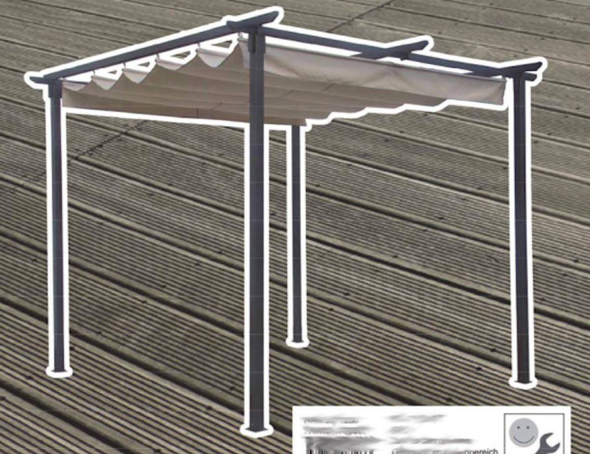 Zelt, sog. Pergola, Art. 2011230, Foto siehe Anlage,
- laut Antrag:
-- zerlegt eingehend,
-- mit einer Grundfläche von 286 cm x 286 cm und einer Höhe von 230 cm,
-- mit einer Dachbespannung aus ca. 0,3 mm dicken, einfarbigen, einseitig (Innenseite) mit 
   Kunststoff bestrichenen Geweben der Position 5903 aus 100 % Polyester (synthetische
   Chemiefasern); in gleichmäßigen Abständen mit Einschubvorrichtungen für Stabilisierungs-
   streben und seitlich mit Schlaufen versehen, an allen Rändern durch Umschlagen und
   Festnähen gesäumt,
-- mit einem Gestell (vier Eckpfosten und fünf Dachbalken) aus Stahl,
-- an allen Seiten offen,
-- die Dachbespannung wird mittels Schlaufen an (an dem Gestell befestigten) Haken fixiert,
- durch Zusammenfügen konfektioniert,
- erfüllt die Merkmale zur Einreihung als Zelt, da die Ware das Bilden eines geschlossenen
  Raumes ermöglicht, somit keine Ware der Unterposition 6306 90,
- im Hinblick auf die Verwendung als Zelt bestimmt das Material der Dachbespannung den
  Charakter der Ware.

"Zelt, aus Spinnstoffen, aus synthetischen Chemiefasern"
