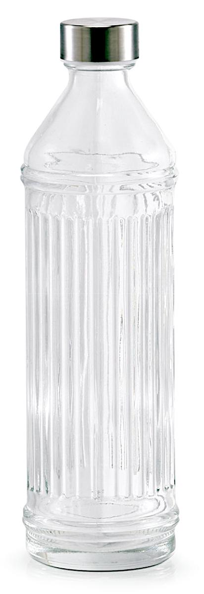Trinkflasche aus Glas, Foto siehe Anlage,
ein Warenmuster wurde nicht vorgelegt, die Einreihung erfolgt anhand der Antragsangaben,
- aus klarsichtigem, teilweise strukturiertem (gerilltem), gewöhnlichem Glas; ohne Hinweise
  auf manuelle Glasentnahme,
- mit einem Schraubgewinde am oberen Ende,
- mit einem abschraubbaren Deckel aus unedlem Metall; mit einem Schraubeinsatz aus Kunststoff,
- mit einem Fassungsvermögen von 970 ml,
- mit den Abmessungen: ca. 8 cm (Durchmesser) x 30 cm (Höhe),
- keine Einreihung in die Position 7010, da die Ware dem Bereithalten von Getränken dient und
  üblicherweise nicht gewerblich zum Transport oder zur Verpackung verwendet wird.

"Glasware zu ähnlichen Zwecken wie zur Verwendung bei Tisch oder in der Küche, keine Ware
 der Positionen 7010 und 7018, nicht aus Glaskeramik oder Bleikristall, andere Glasware als in
 den Unterpositionen 7013 2210 bis 7013 4999 genannte, nicht handgefertigt"
