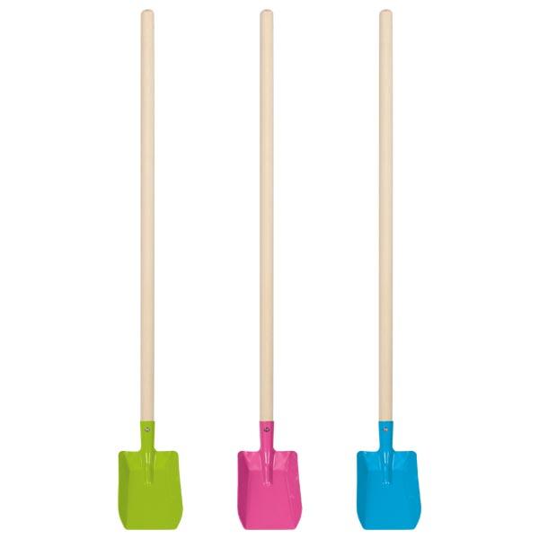 "Kinderschaufeln 3er Set" (Artikel 63894)

- mit freiem Arm zu handhabende Schaufeln, mit einem Stiel aus Holz und einem
  Schaufelblatt (arbeitender Teil) aus unedlem Metall

- mit einer Gesamtlänge von etwa 87 cm

- zum Bearbeiten kleiner Beet- oder Gartenanlagen, besonders geeignet zur 
  Handhabung durch Kinder

- versehen mit einem Pappanhänger (Ware mit geringem Wert)

Abbildung siehe Anlage.

Derartige Erzeugnisse gehören als Schaufeln, mit arbeitendem Teil aus unedlem Metall" zur Codenummer 8201 1000 00 0 des Zolltarifs.