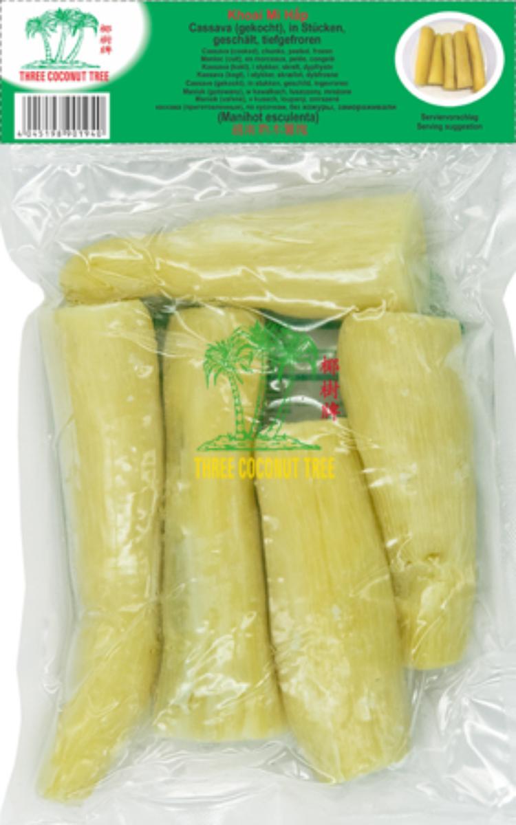 Antragsangaben (als zutreffend unterstellt): Cassava (gekocht), in Stücken, geschält, tiefgefroren, in vakuumierten Kunststoffolienbeuteln für den Einzelverkauf aufgemacht; Nettogewicht: 500 g; Nährwertinformation pro 100 g (auszugsweise): Kohlenhydrate 37,5 g, davon Zucker 5 g.

Zuckergehalt i. S. der ZAnm 2 a) Abs. 2 Kap 20 (gemäß Nährwertinformation): weniger als 9 GHT.
Stärkegehalt (gemäß Nährwertinformation): 5 GHT oder mehr.

Maniok (Cassava) zählt zu den stärkehaltigen Pflanzenteilen, die im gekochten und gefroren Zustand nicht von der Position 0714 der KN erfasst werden. Auch eine Einreihung in die KN-Position 2004 ist ausgeschlossen.

Früchte, Nüsse und andere genießbare Pflanzenteile, in anderer Weise zubereitet oder haltbar gemacht, auch mit Zusatz von Zucker, anderen Süßmitteln oder Alkohol, anderweit weder genannt noch inbegriffen, andere als in den Unterpositionen 2008 11 bis 2008 97 der KN inbegriffen, ohne Zusatz von Alkohol, ohne Zusatz von Zucker, Yamswurzeln, Süßkartoffeln und ähnliche Pflanzenteile, mit einem Stärkegehalt von 5 GHT oder mehr, andere.