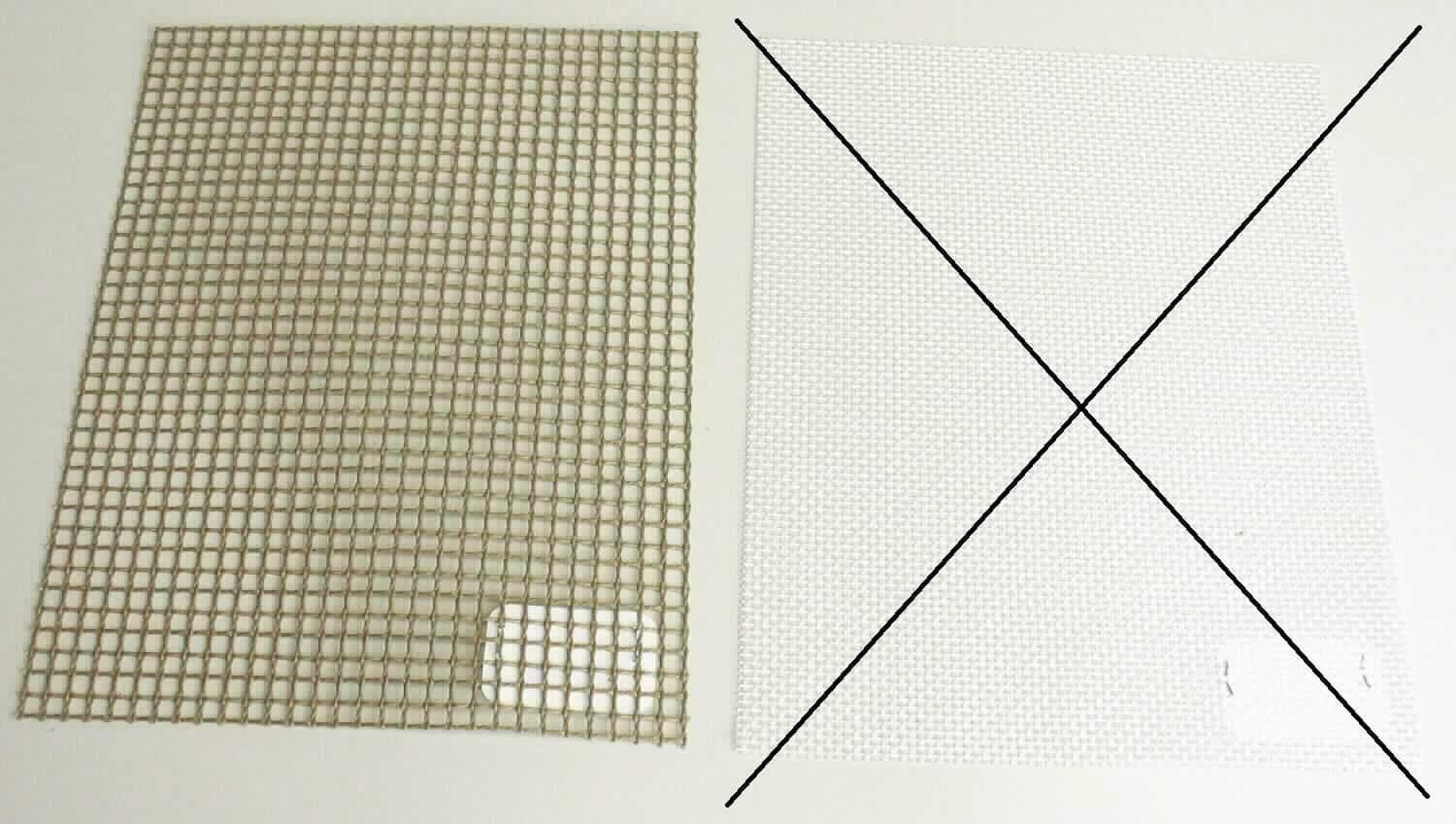 Gewebe aus Glasfasern, Typ 9002, Foto siehe Anlage,
- undichtes (offenmaschiges) Gewebe,
- Drehergewebe aus gezwirnten Garnen aus Glasfilamenten (keine Rovings; laut Untersuchungsergebnis), 
- mit Kunststoff (laut Antrag Polytetrafluorethylen) getränkt,
- offenmaschiges Gewebe mit einer Zelllänge und -breite von ca. 4 mm (laut Datenblatt),
- mit einem Quadratmetergewicht von 460 Gramm (laut Datenblatt),
- Meterware in verschiedenen Breiten von 185 cm bis 365 cm,
- das Gewebe aus Glasfasern verleiht der Ware nach dem Umfang und aufgrund seiner Bedeutung in Bezug 
  auf die Verwendung den wesentlichen Charakter,
- lt. Antrag Versand aus anderen Ländern als die in den TARIC-Codes 7019 5900 11 bis 7019 5900 15 genannten.

"Gewebe aus Glasfasern, kein Gewebe aus Glasseidensträngen (Rovings), mit einer Breite von mehr als 30 cm,
 nicht in Leinwandbindung, offenmaschige Gewebe aus Glasfasern mit einer Zelllänge und -breite von mehr 
 als 1,8 mm und mit einem Quadratmetergewicht von mehr als 35 g, 
 kein Versand aus den in den TARIC-Codes 7019 5900 11 bis 7019 5900 15 genannten Ländern"