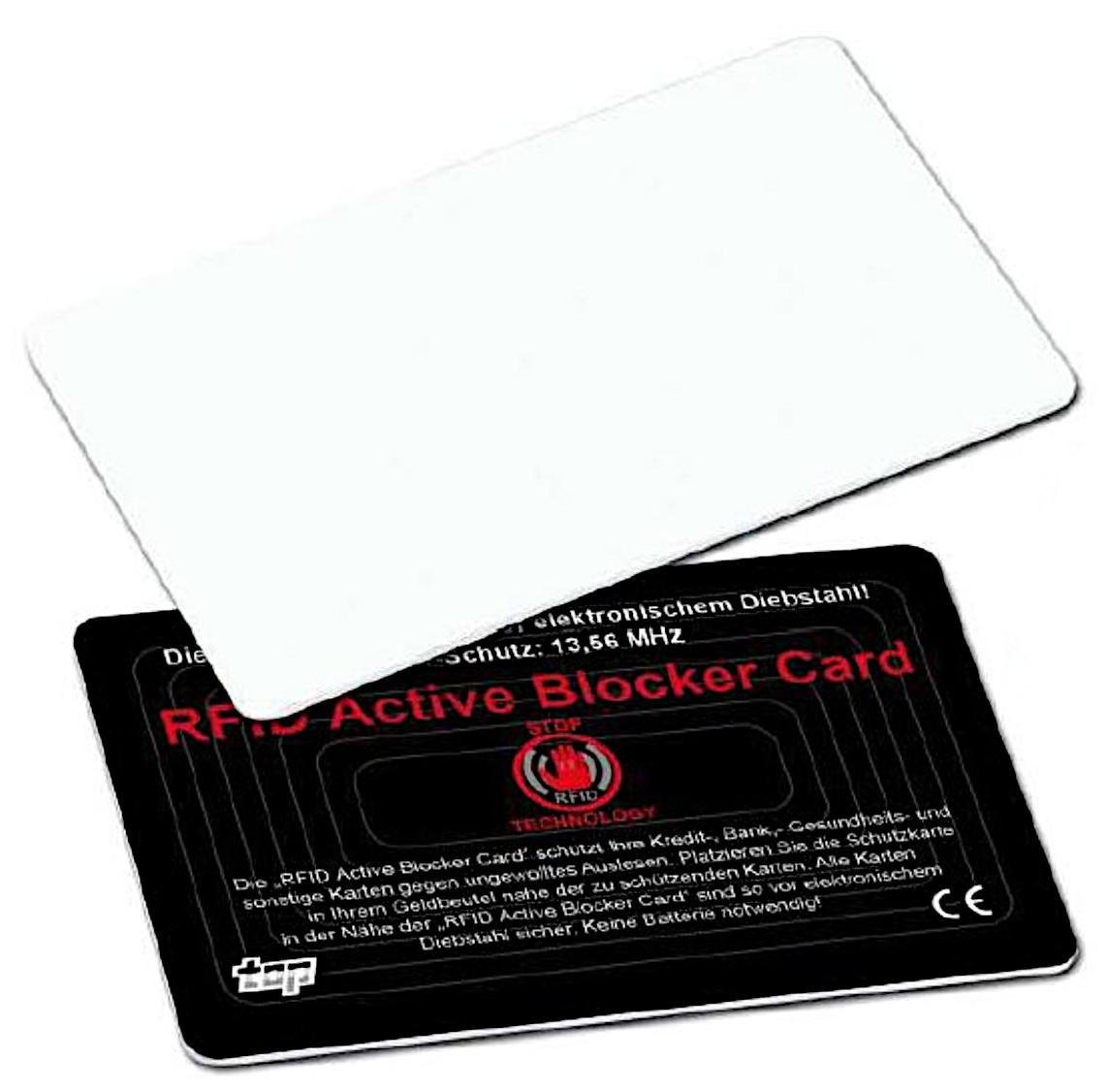 RFID-Blocker Karte (Abbildung siehe Anlage)
- aus einem Störsender, Störsignalverstärker und Empfangsantenne in einem
  Kunststoffgehäuse (Abmessungen: 85 x 54 mm),
- zur Störung von Funksignalen zum Schutz vor unbefugtem Auslesen von Daten
  aus RFID- und NFC-Karten.

"Elektrische Geräte mit eigener Funktion, in Kapitel 85 anderweit weder genannt noch
 inbegriffen, nicht von den TARIC-Codes 8543 1000 00 bis 8543 7090 85 erfasst"